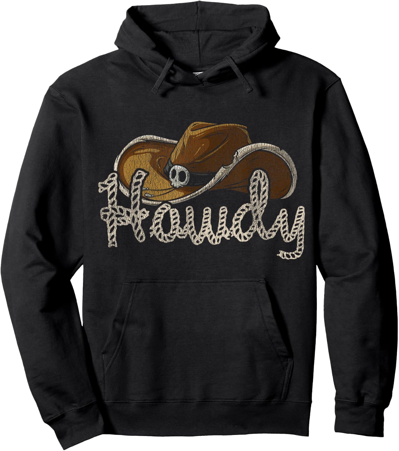 Howdy Cowboy Hoodie - Hoodie | Black