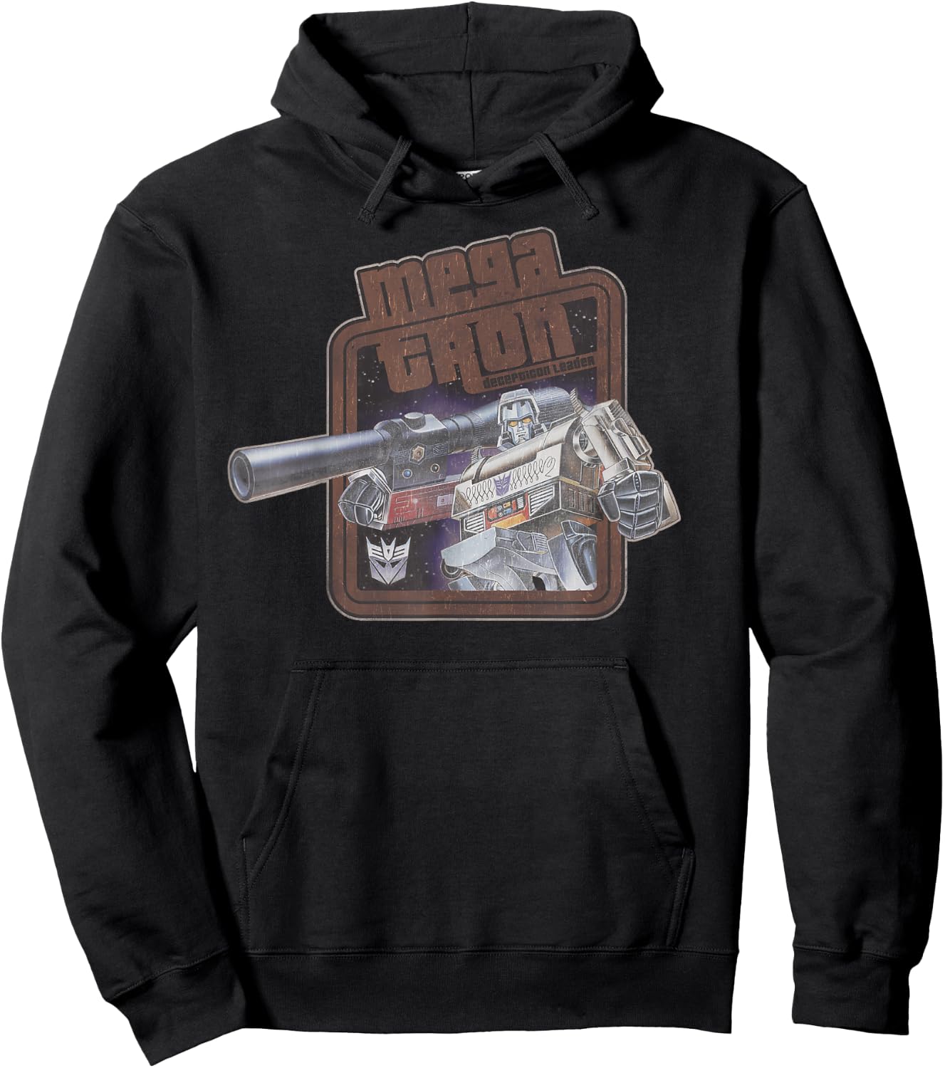 Transformers Megatron Decepticon Leader Retro Logo Hoodie - Hoodie | Black