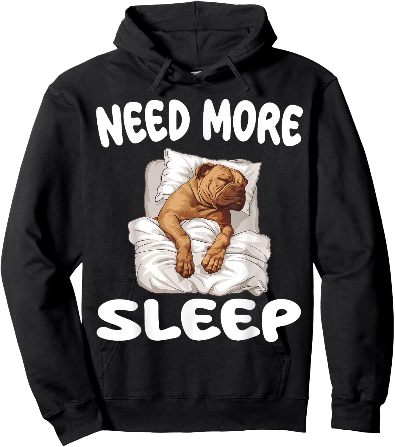 Cute Perro De Presa Canario Need more Sleep Pajamas Hoodie - Hoodie | Black