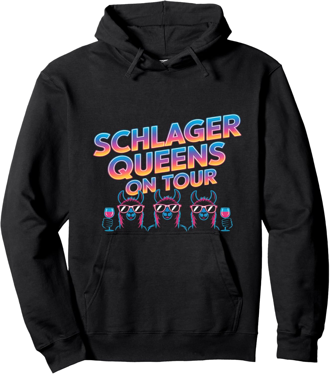 Schlager Queens On Tour Party Mädels JGA Crew Premium Hoodie - Hoodie | Black