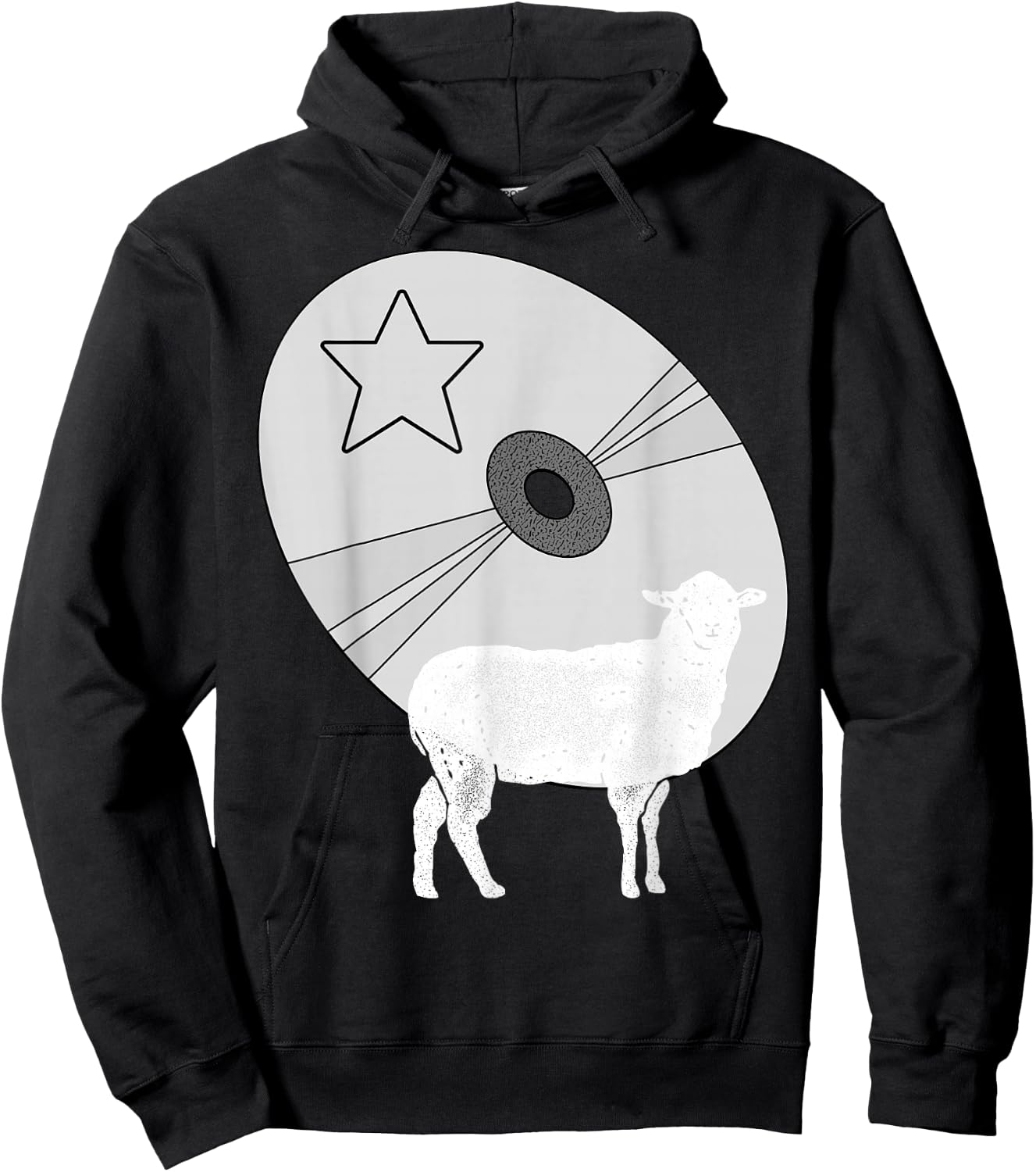Funny cd Vintage Lamb Hoodie - Hoodie | Black