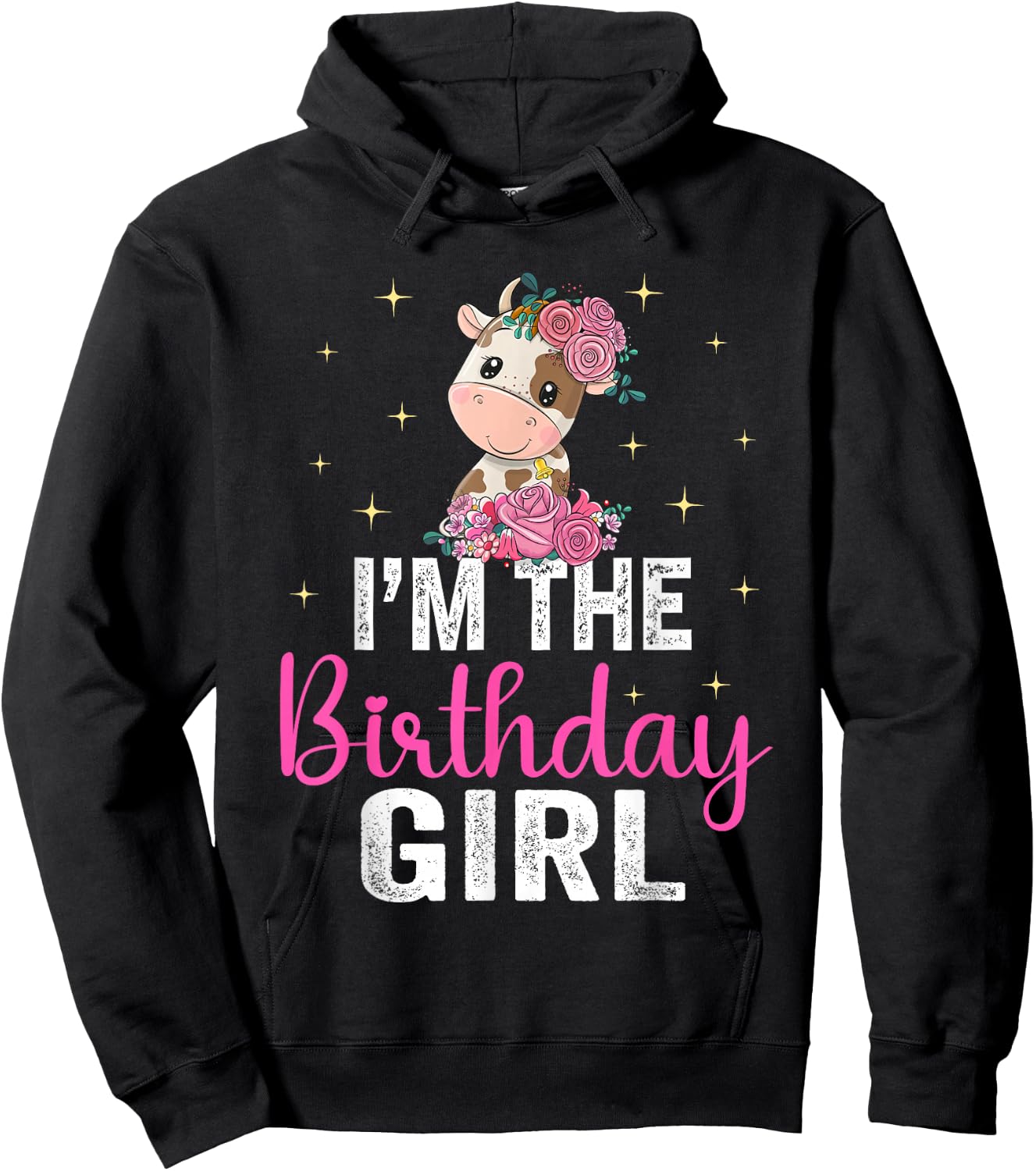 I'm the Birthday Girl Shirt Cow 1St Cow Birthday Girl Hoodie - Hoodie | Black