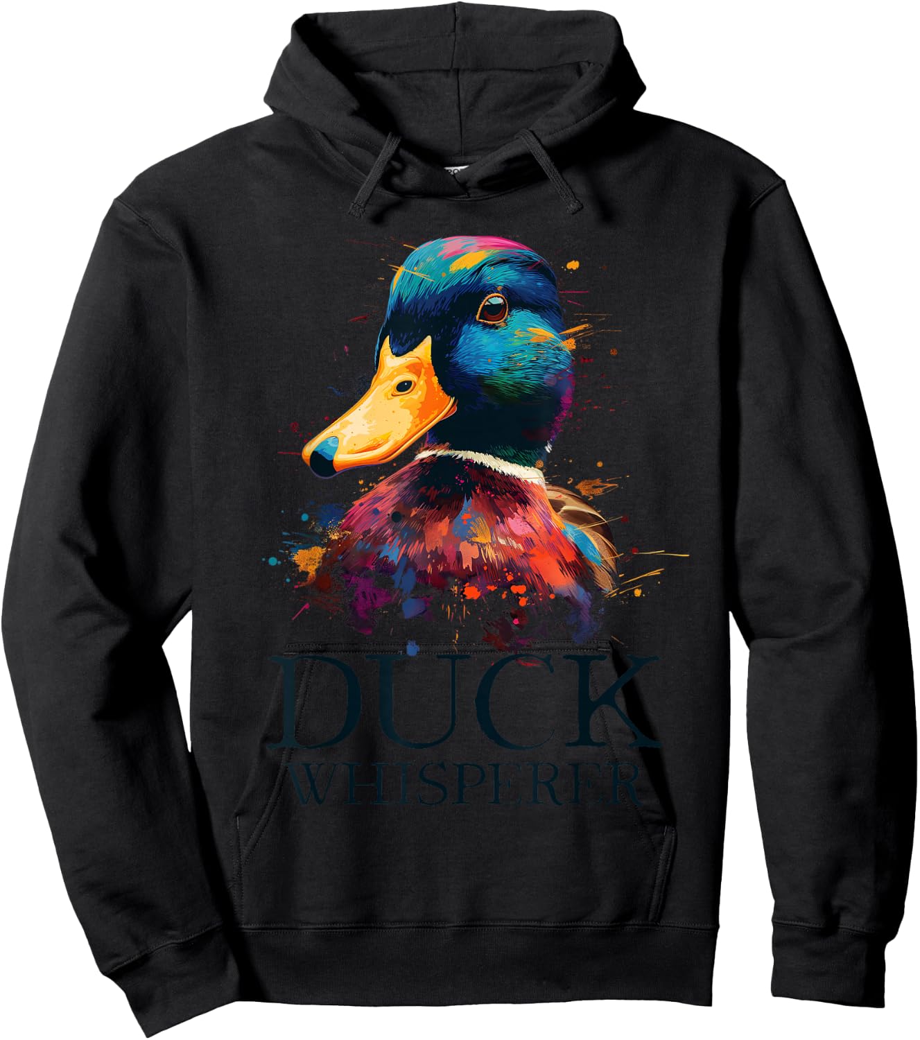 Duck Whisperer Funny Waterfowl Hunting Mallard Duck Hunter Hoodie - Hoodie | Black