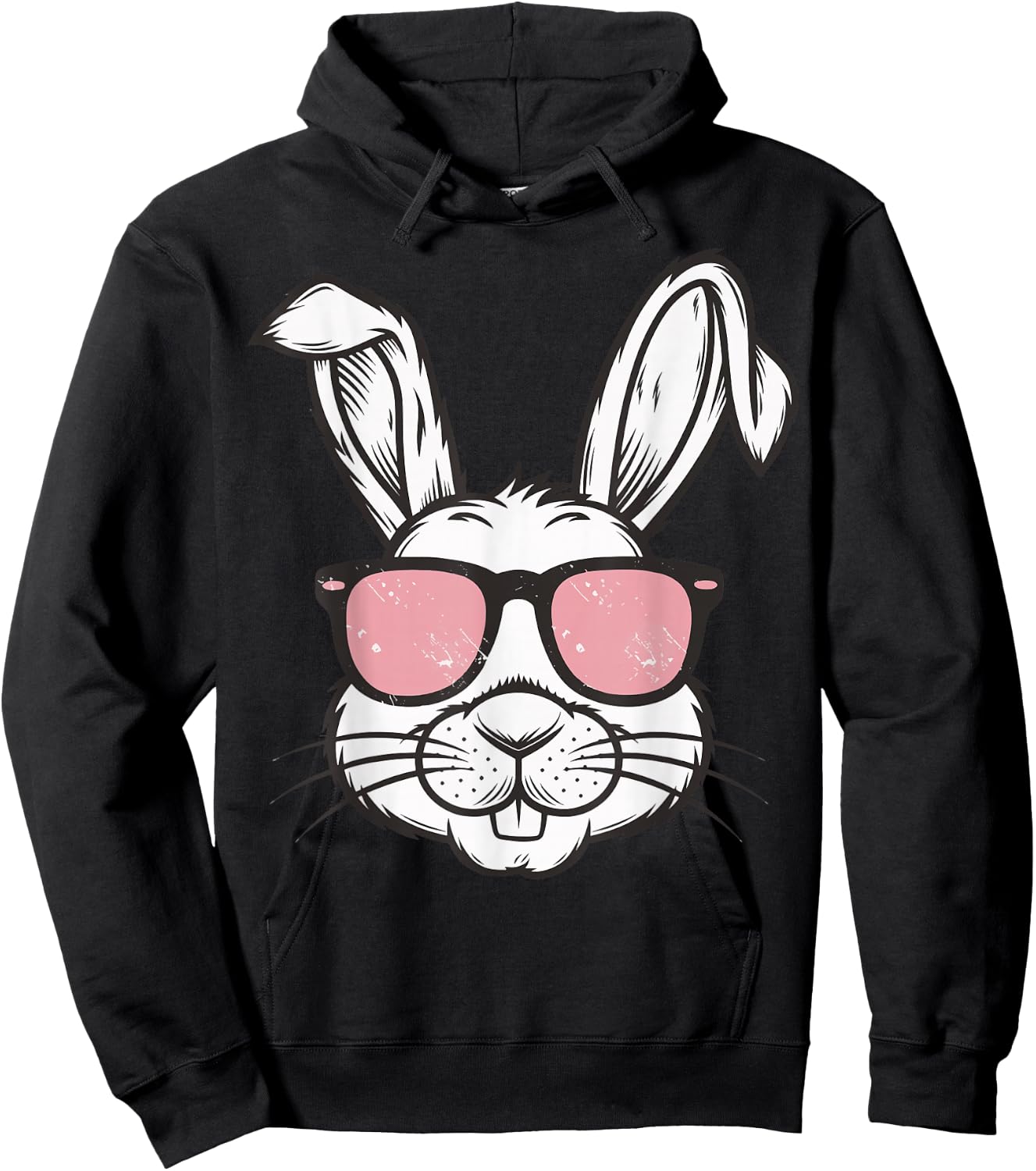 Bunny With Sunglasses Hoodie - Hoodie | Black