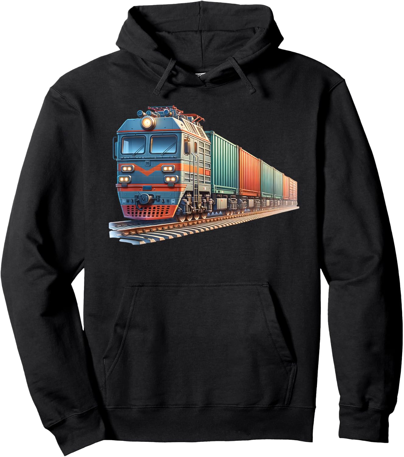 Kids Cargo Train , Black, S Hoodie - Hoodie | Black