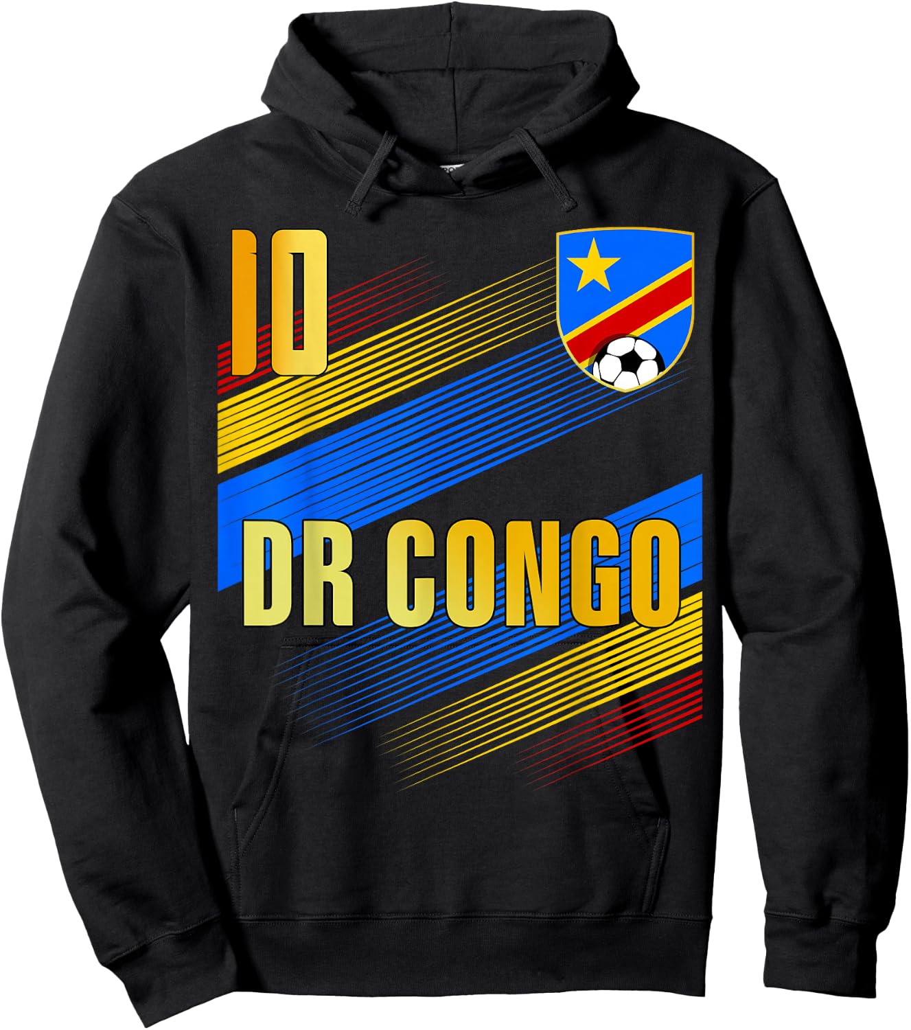 DR Congo Flag Congolese Pride Lovers Hoodie - Hoodie | Black
