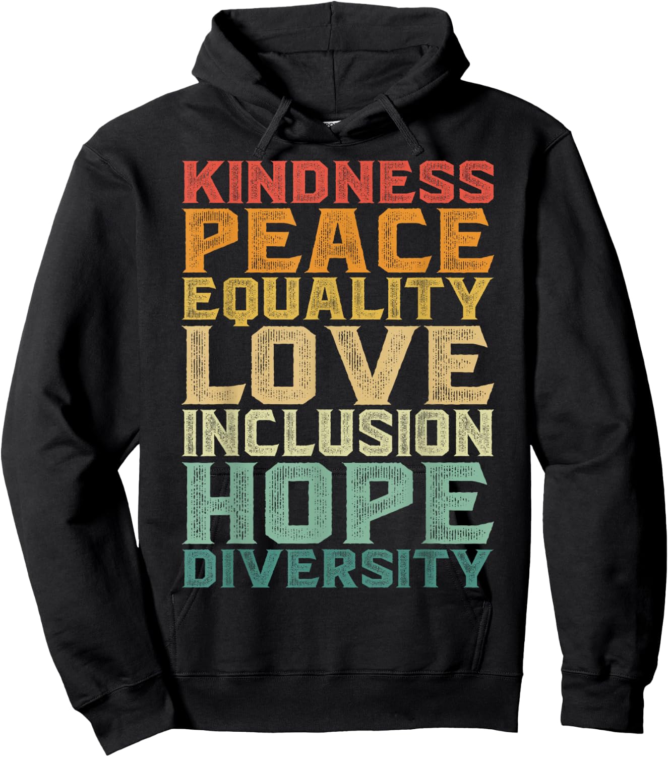 Peace Love Diversity Inclusion Equality Black History Month Hoodie - Hoodie | Black