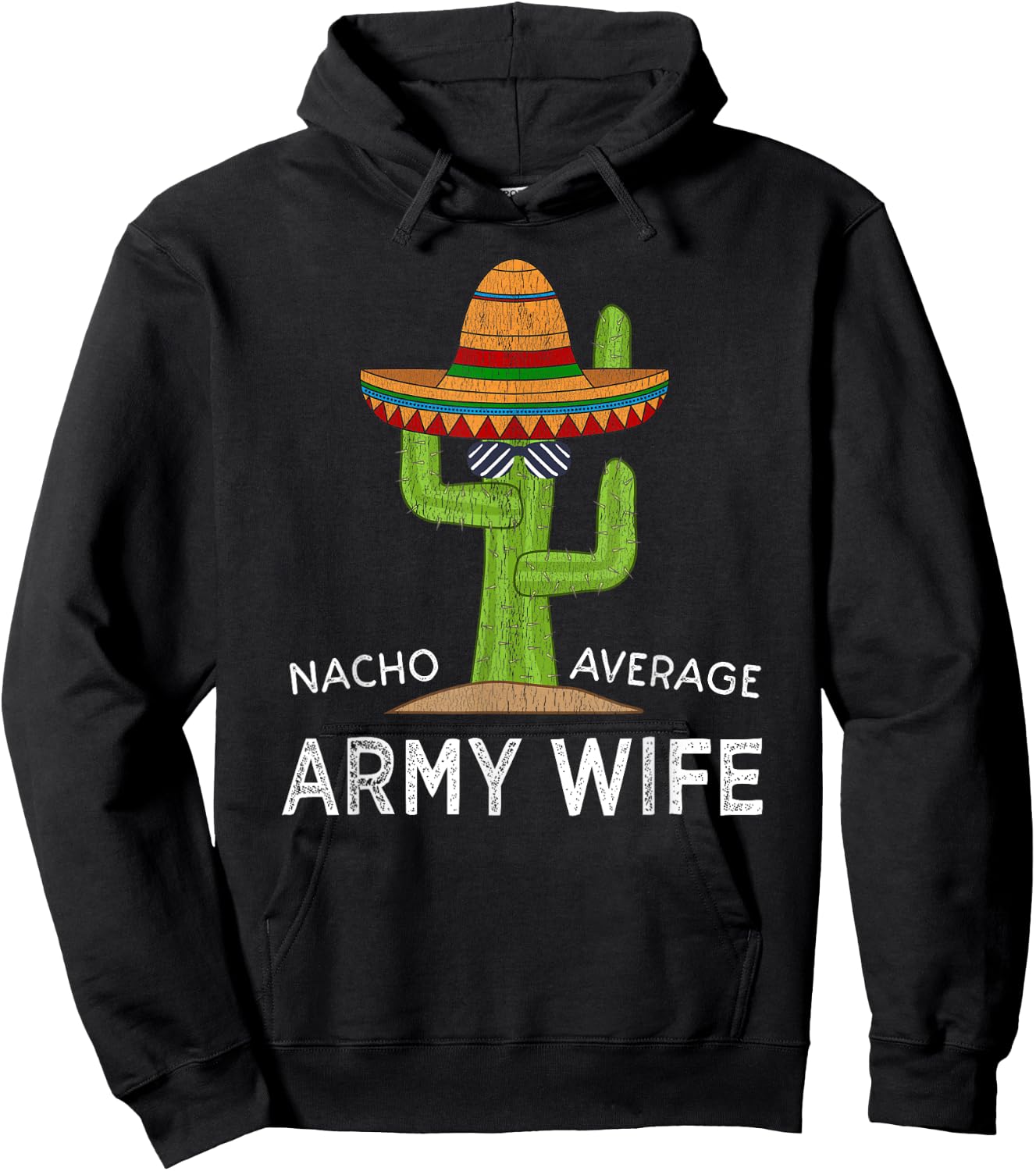 Funny Military Spouse Proud Army Wife Hoodie - Hoodie | Black