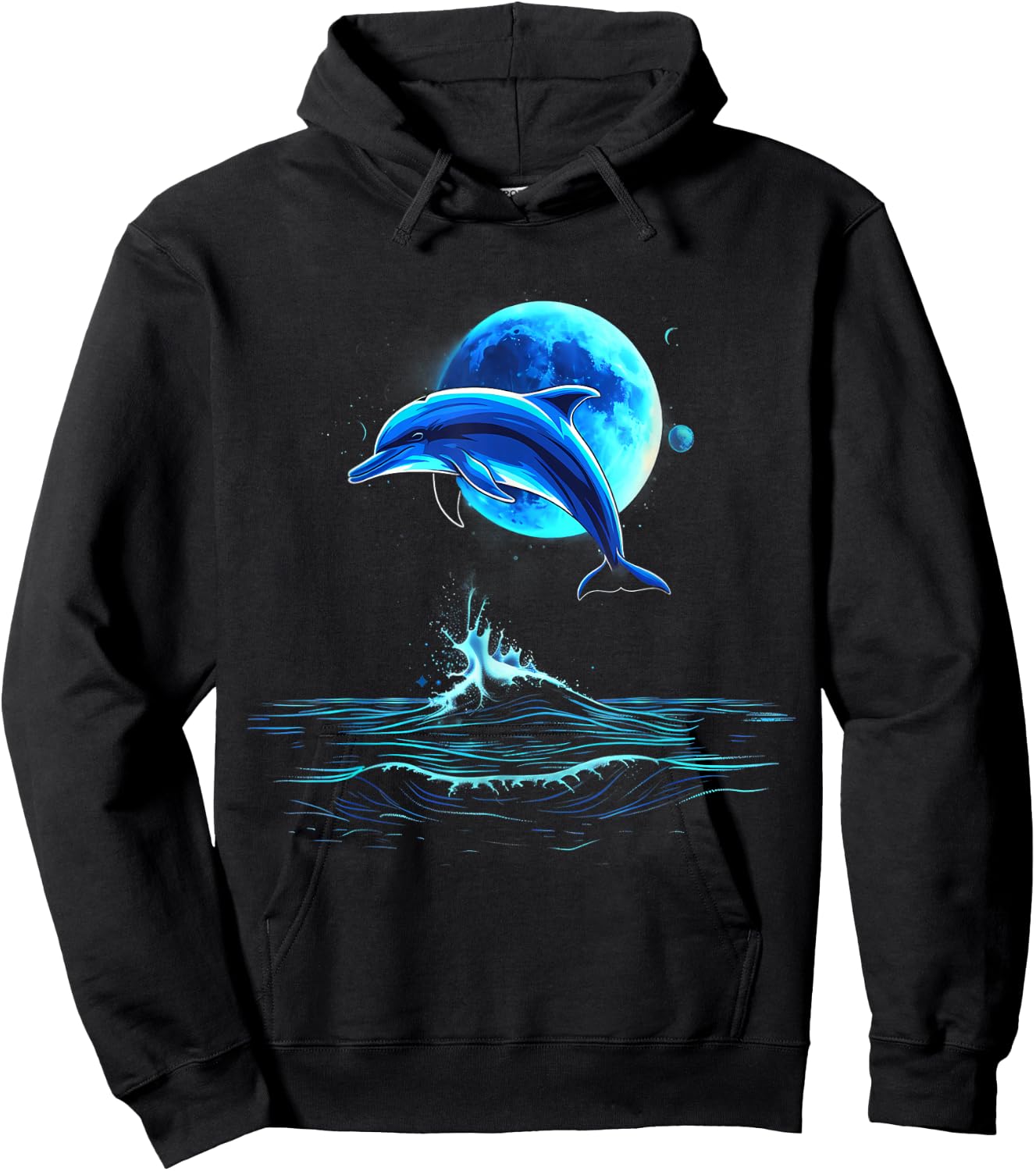 Delfin Ozean Meer Delfin Meer Ozean Tierliebhaber Kunstwerk Hoodie - Hoodie | Black