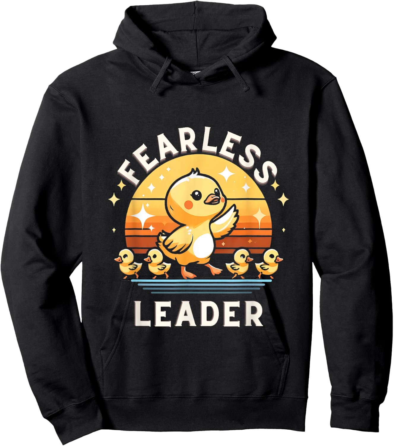 Funny Fearless Leader Duck ironic duck lovers motivational Hoodie - Hoodie | Black