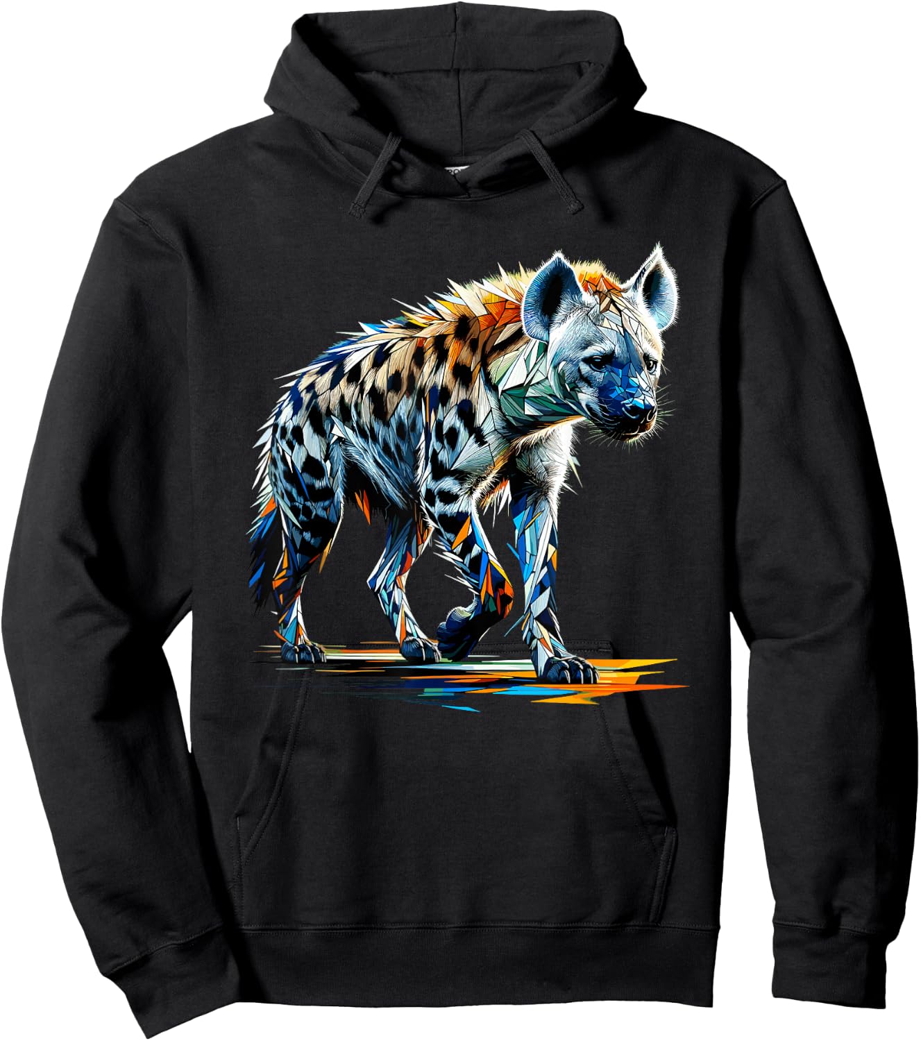 Polygon Art Hyänen Hyäne Hoodie - Hoodie | Black