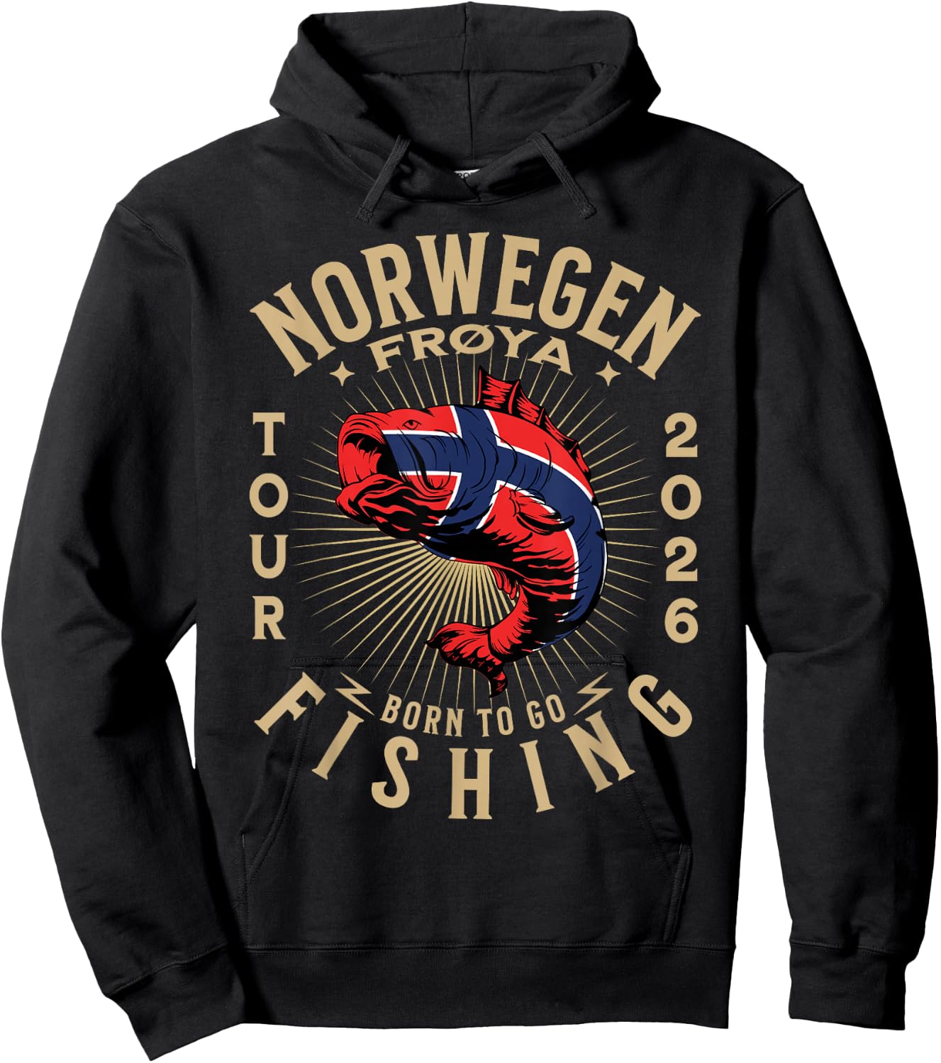 Frøya Fishing Tour Norway 2026 , black Hoodie - Hoodie | Black