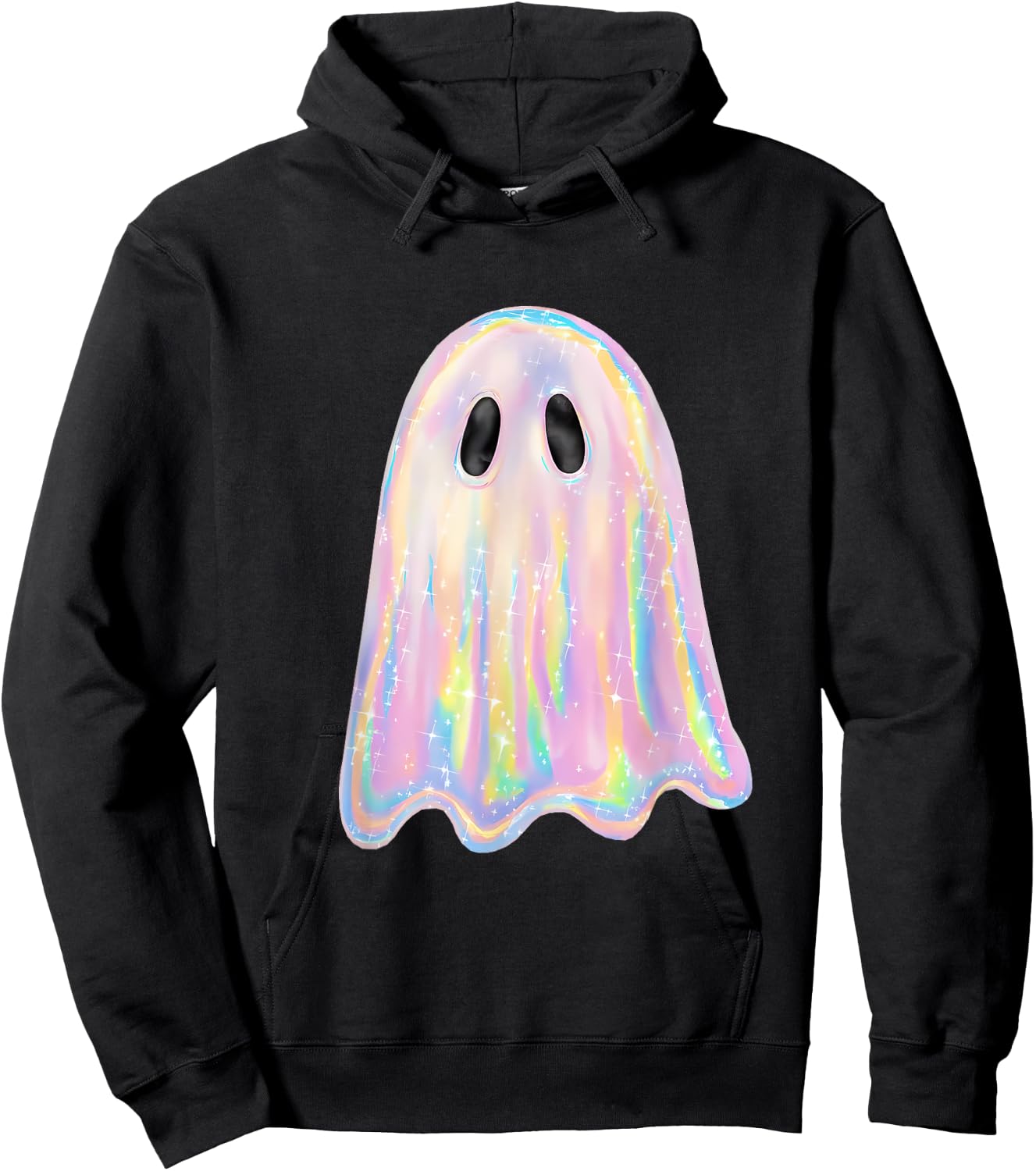 Retro Disco Ghost Cute Halloween Costume Funny Graphic Hoodie - Hoodie | Black