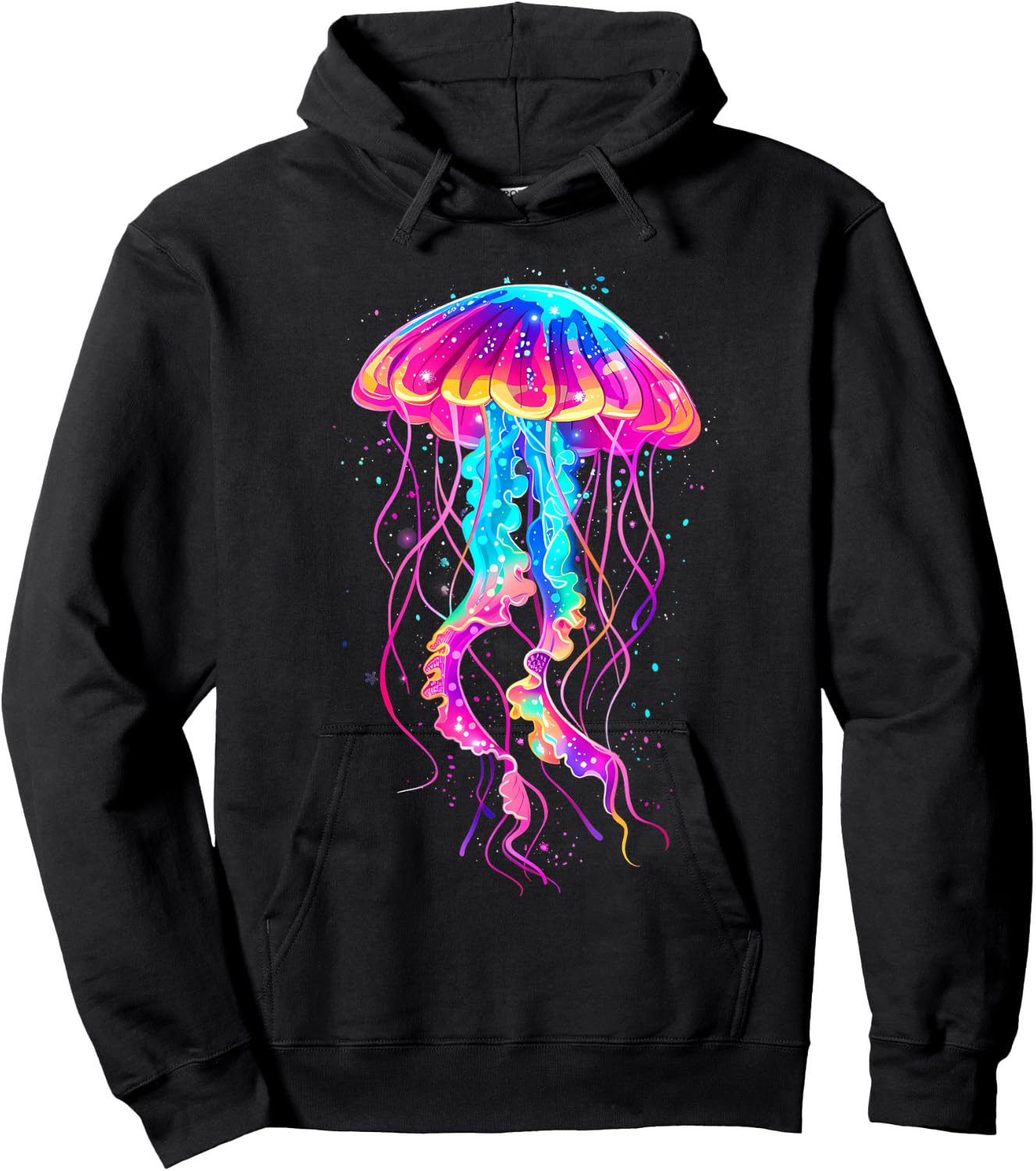 Jellyfish Sea Ocean Jellyfish Motif Marine Mammal Artwork Hoodie - Hoodie | Black