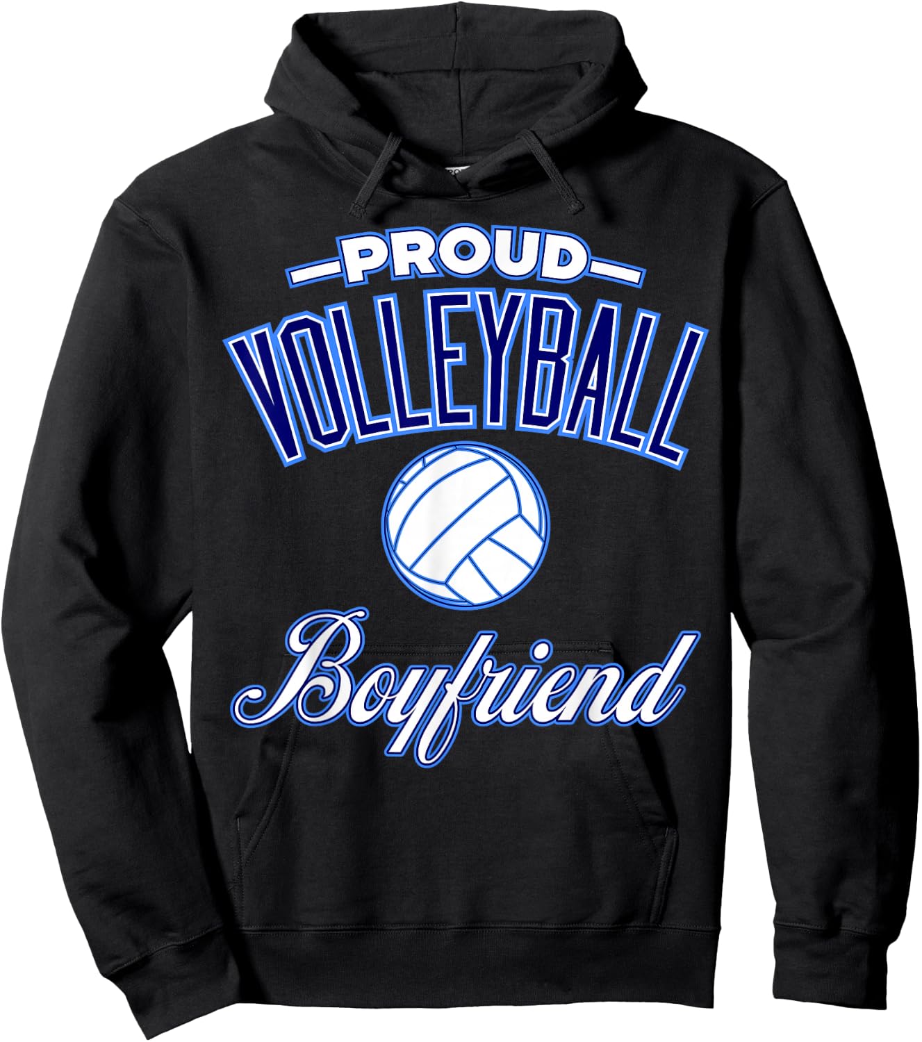 Volleyball Boyfriend Shirt Hoodie - Hoodie | Black