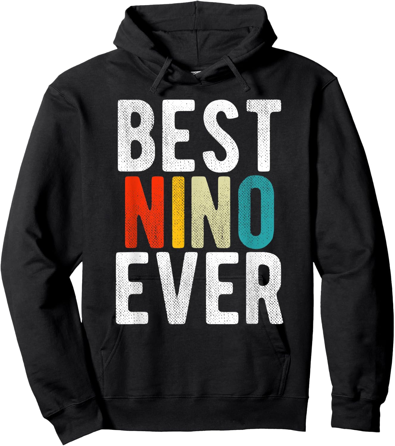 Mexican Fathers Day 2021 Best Nino Ever Godfather Spanish Hoodie - Hoodie | Black
