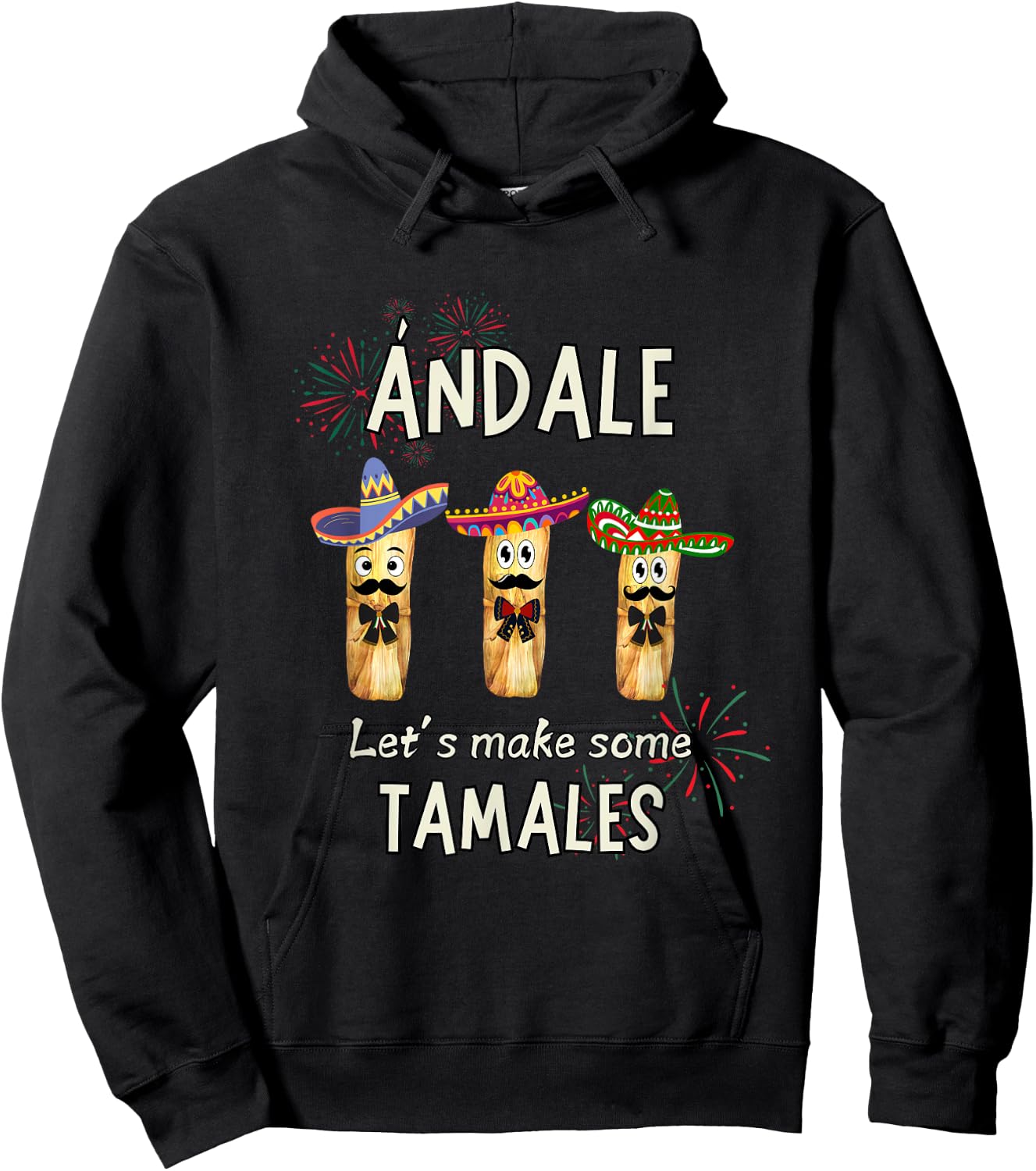 Let's Make Some Tamales Christmas Tamale Mexican Party Shirt Hoodie - Hoodie | Black