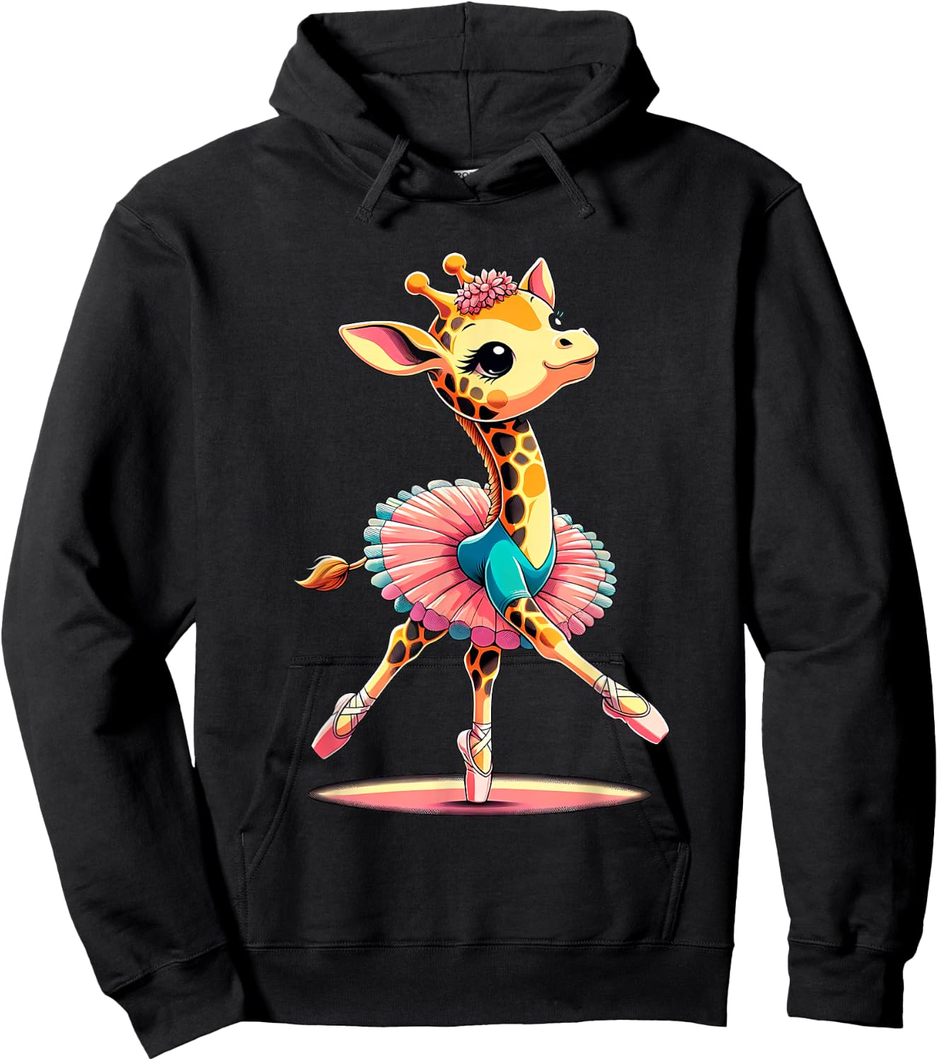 Ballerina Giraffe Dancing Hoodie - Hoodie | Black