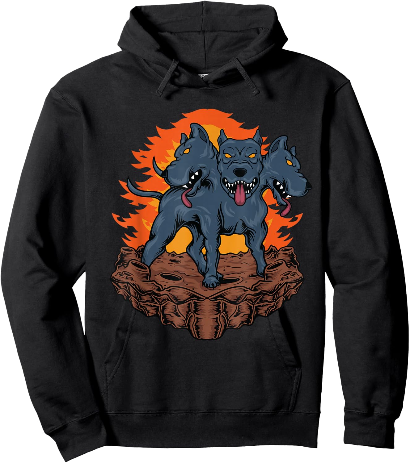 Cerberus Hellhound - Three Headed Dog Hoodie - Hoodie | Black