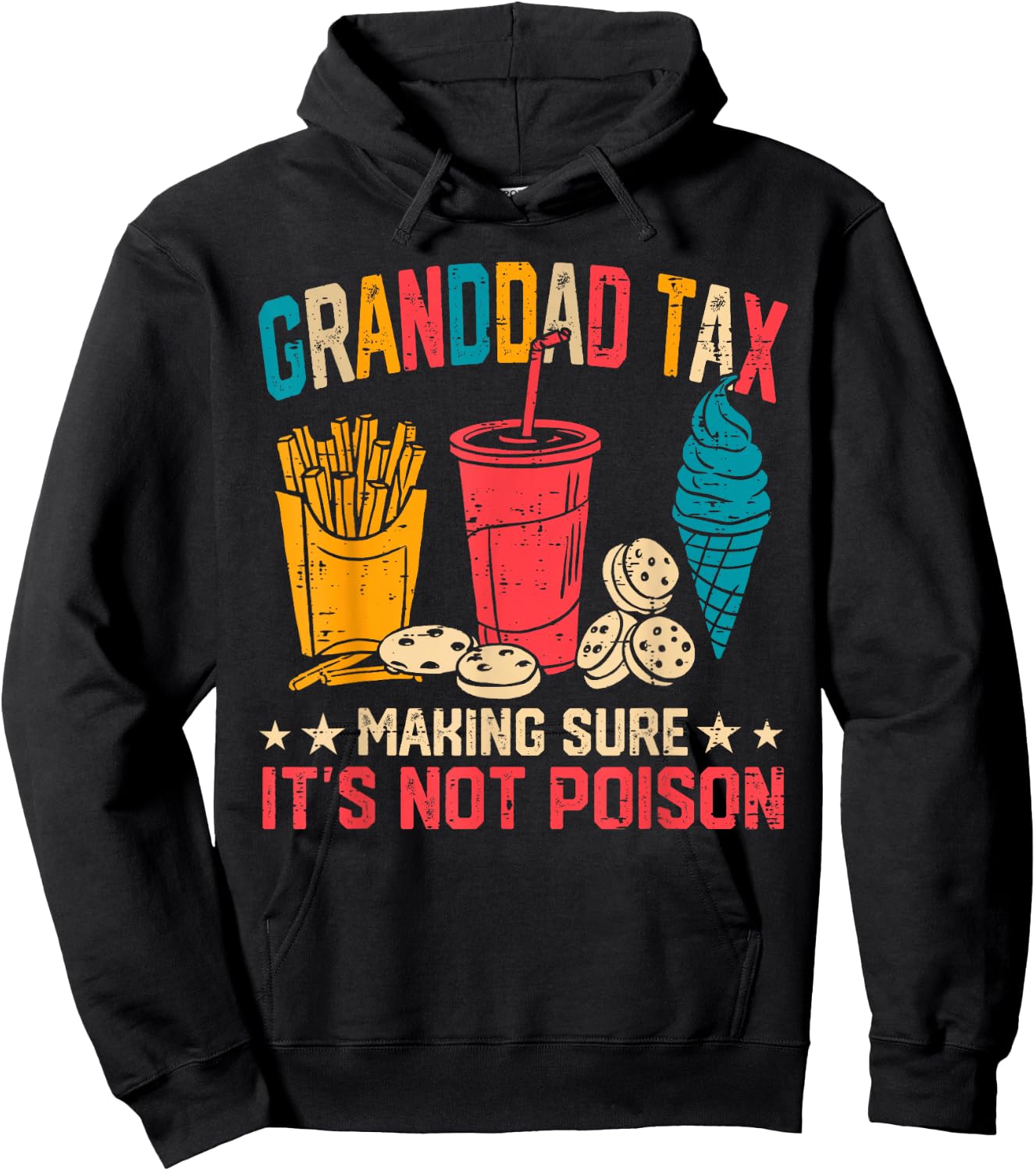 Granddad Tax Making Sure It's Not Poison Funny Fathers Day Hoodie - Hoodie | Black