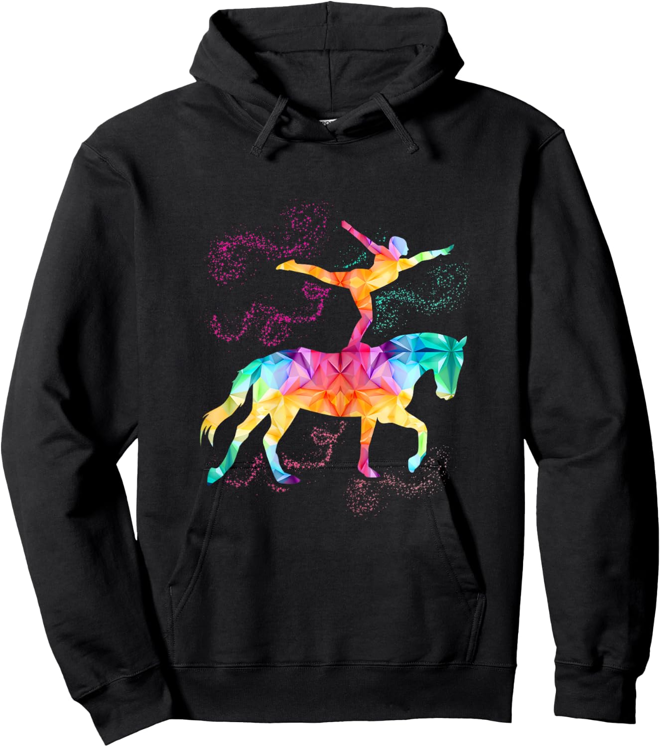 with German Text "Reiterin Reiterhof" [German Language] Hoodie - Hoodie | Black