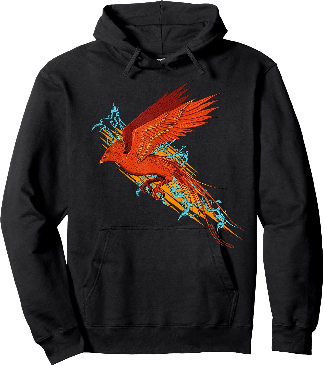 Harry Potter Fawkes the Phoenix in Flight Hoodie - Hoodie | Black