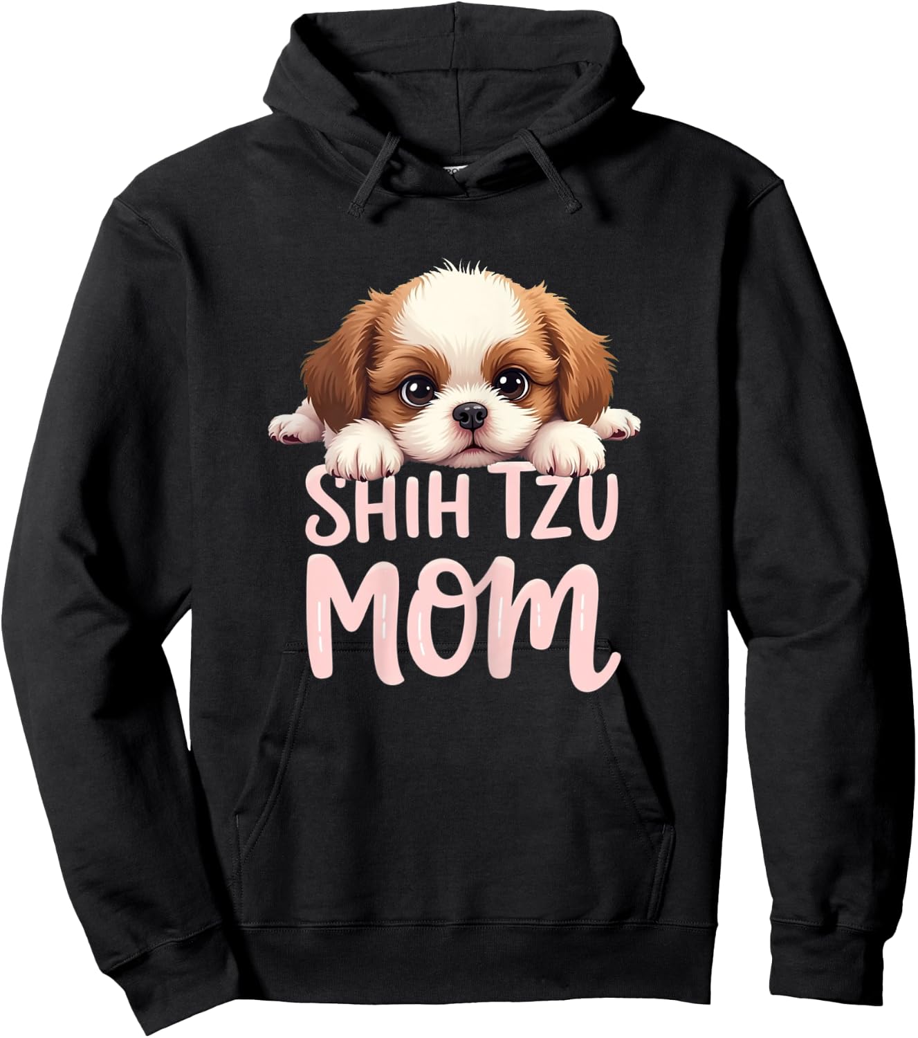 Shih Tzu Mom Dog Shih Tzu Mama Cute Puppy Hoodie - Hoodie | Black