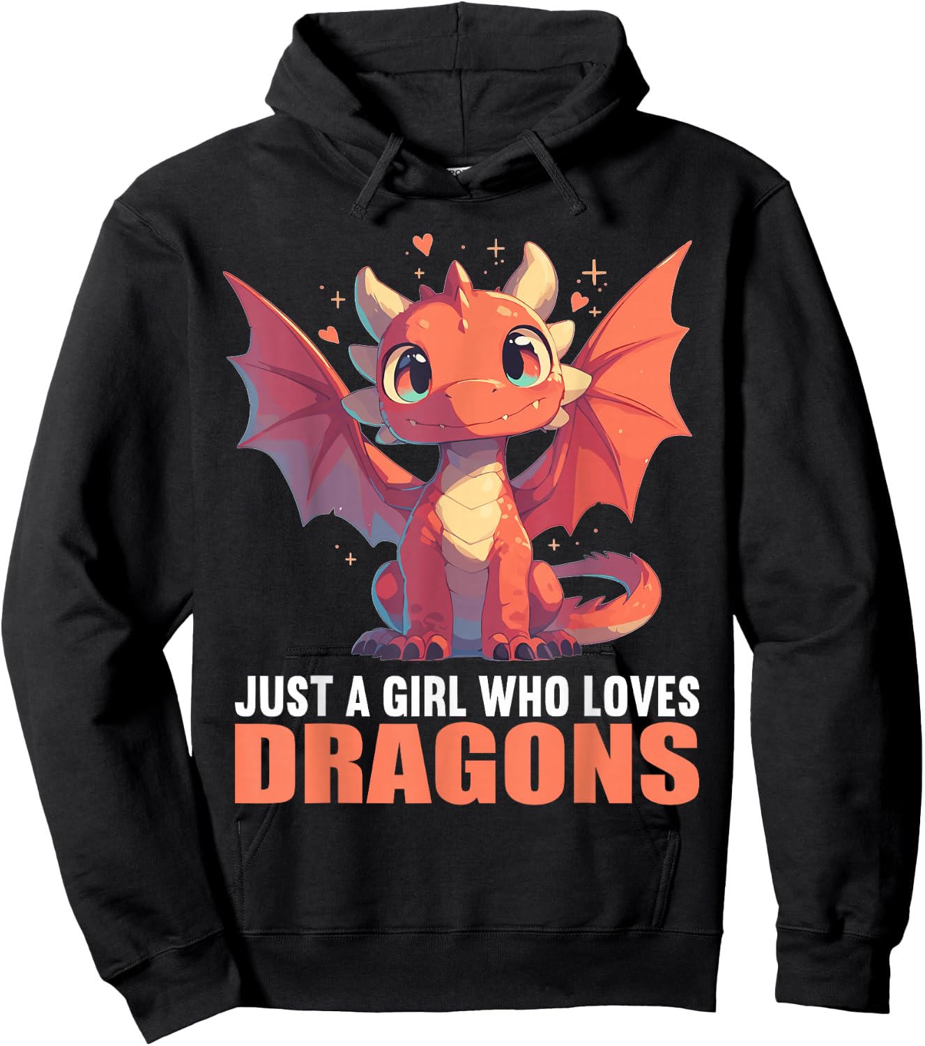Just a Girl who loves Dragons. Dragons Dragon Hoodie - Hoodie | Black