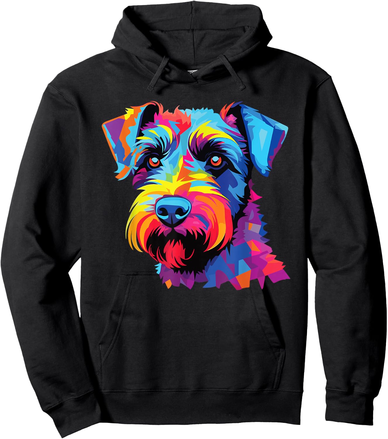 Watercolor Colorful Cesky Terrier Dogs Hoodie - Hoodie | Black