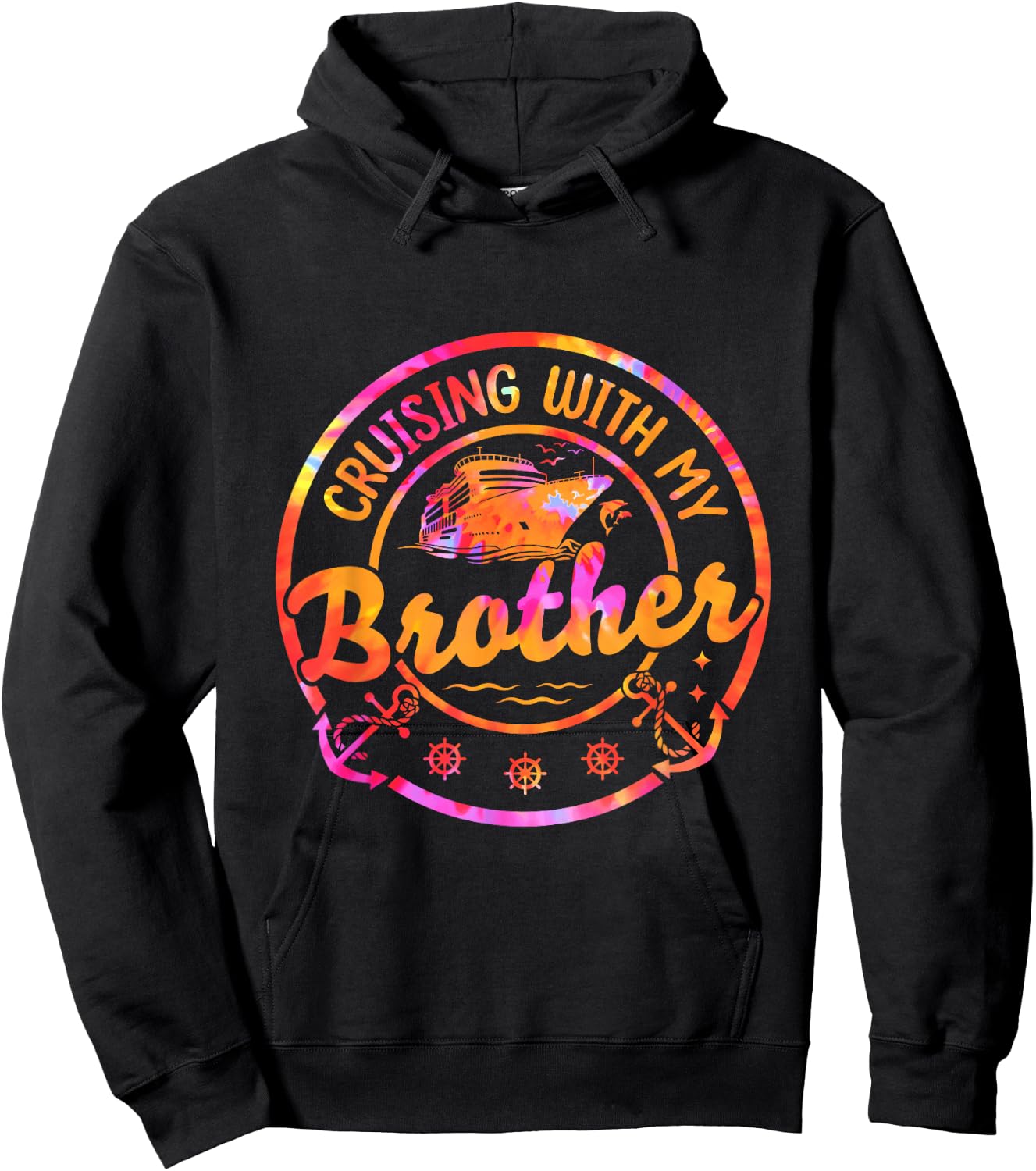 Cruise Vacation Matching Siblings Cruising with My Brother Hoodie - Hoodie | Black