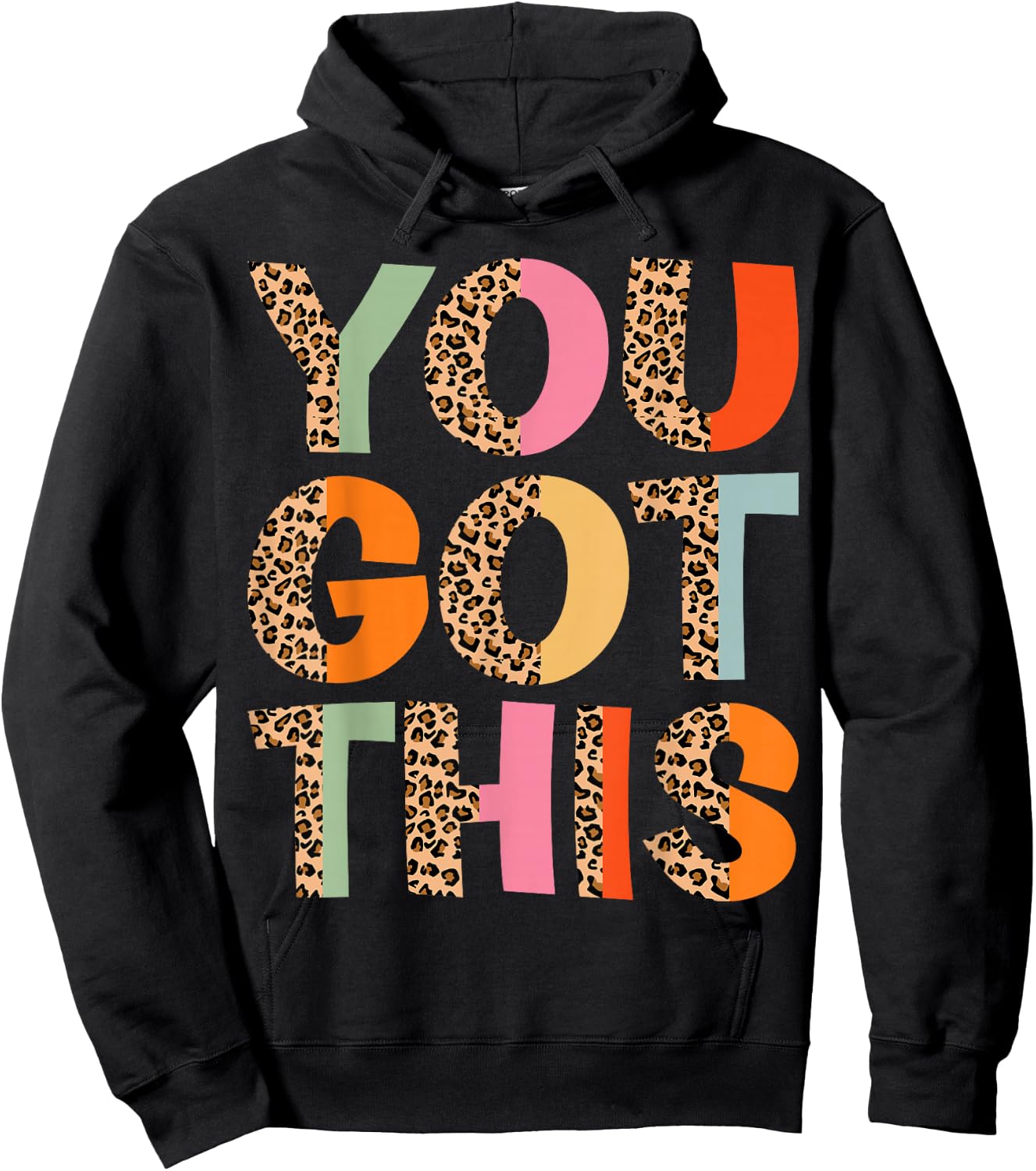 You Got This Boho Leopard Skin Motivation Test Day Teacher Hoodie - Hoodie | Black