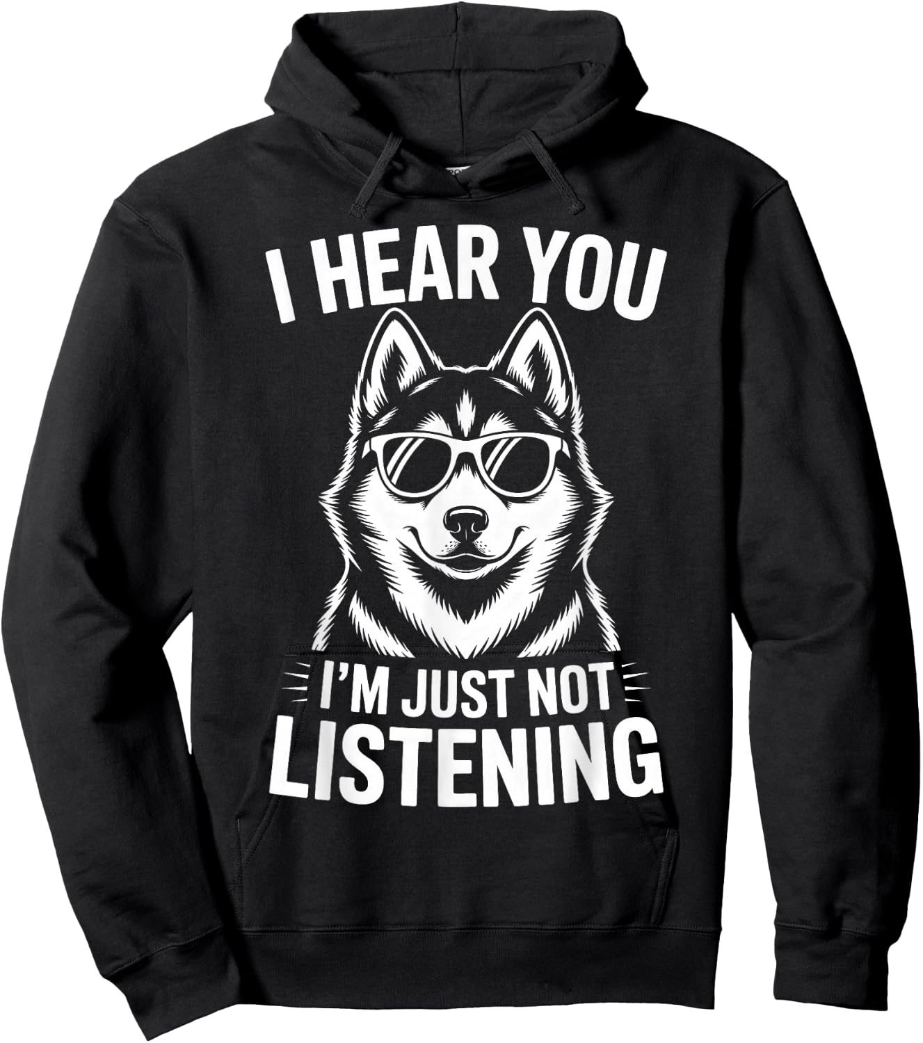 Husky drôle de Sibérie Hoodie - Hoodie | Black
