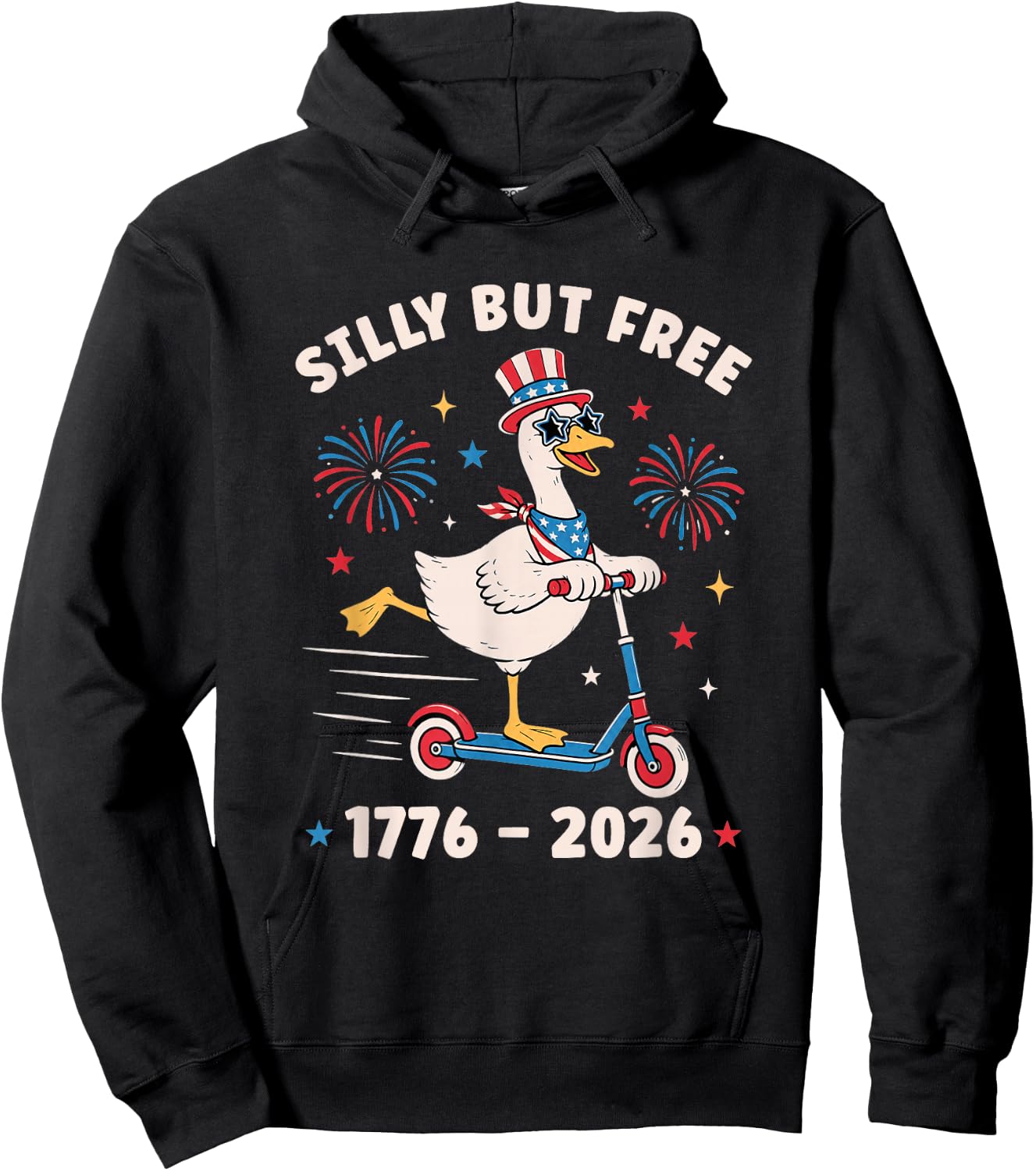 Silly Goose Shirt 4th of July Funny Fourth of July Men Women Hoodie - Hoodie | Black
