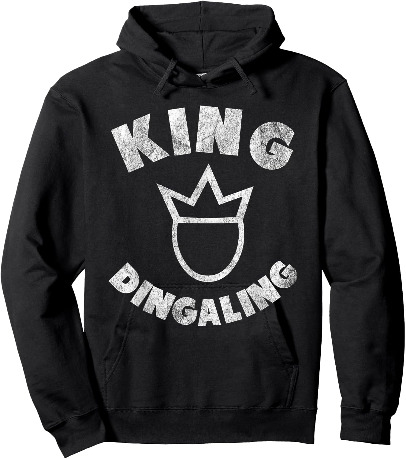 King Ding-a-ling funny adult humor Hoodie - Hoodie | Black