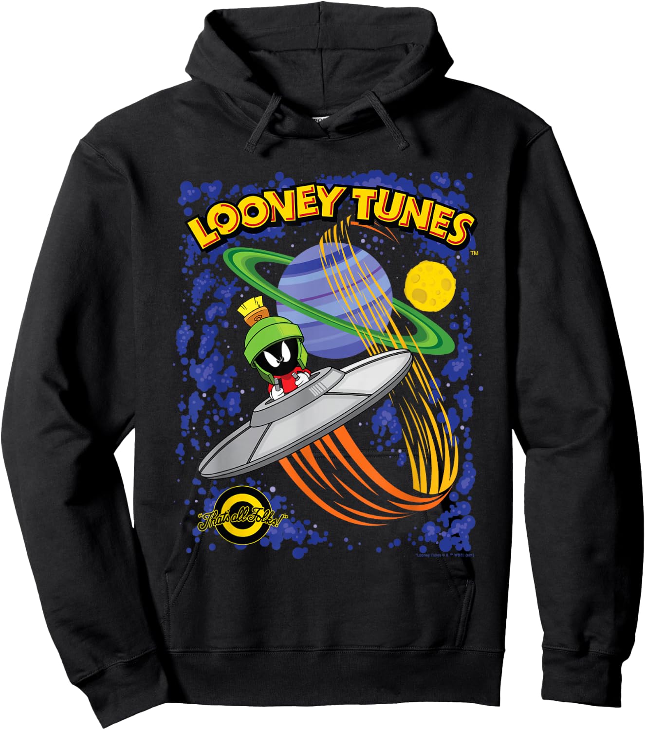 Looney Tunes Marvin The Martian That's All Folks! Hoodie - Hoodie | Black