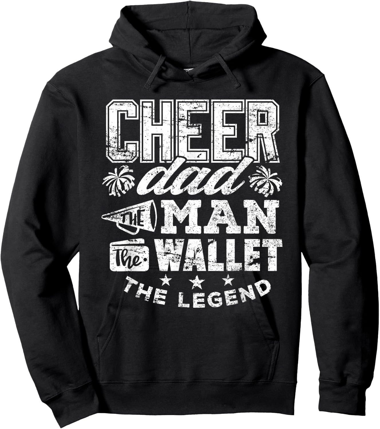 Cheerleader Dad Shirt Man Wallet Legend Funny Cheer Dad Hoodie - Hoodie | Black
