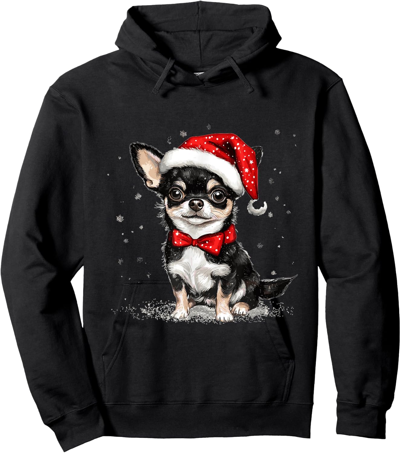 Dog Chihuahua Chiwawa Christmas , Black, S Hoodie - Hoodie | Black