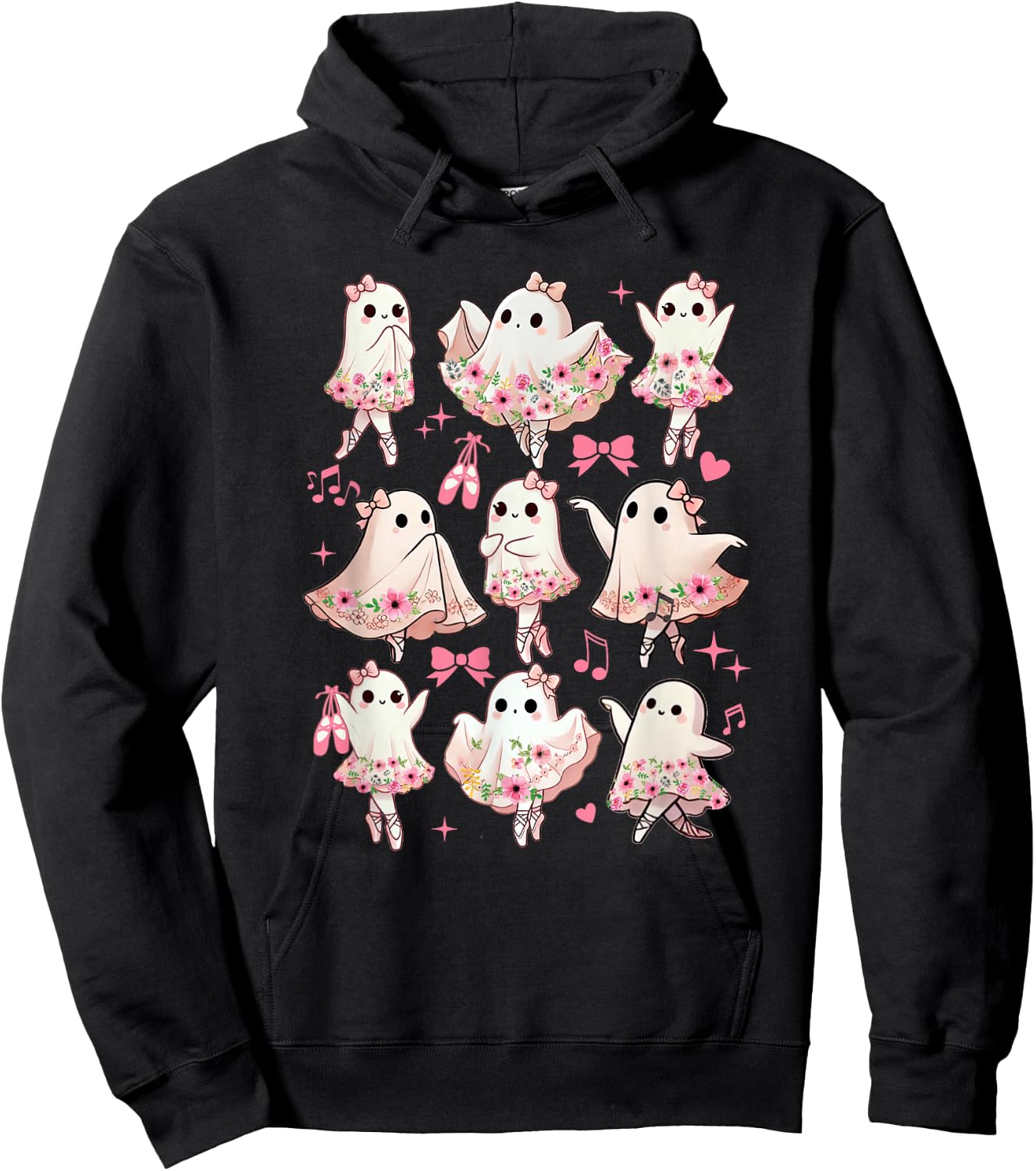 Ballet Ghost Ballet Dancer Spooky Dance Halloween Teacher Hoodie - Hoodie | Black