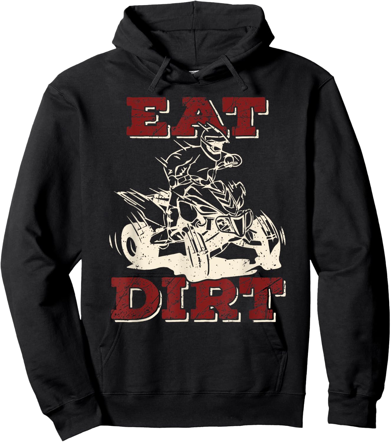 Eat Dirt Quad Biker Gift ATV Four Wheeler Quad Bike Lover Hoodie - Hoodie | Black