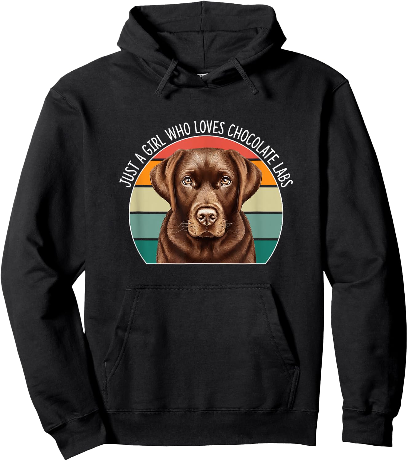 Just A Girl Who Loves Chocolate Labs Hoodie - Hoodie | Black