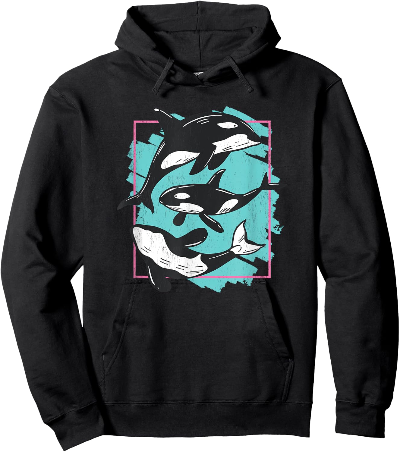Save The Ocean Orca Whale Sea Life Friends graphic Hoodie - Hoodie | Black