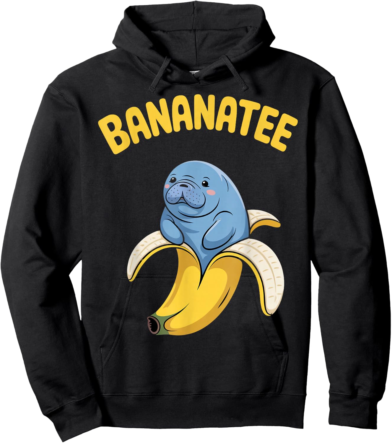 Bananatee Banana Manatees Sea Animal Sea Cow Manatee Hoodie - Hoodie | Black