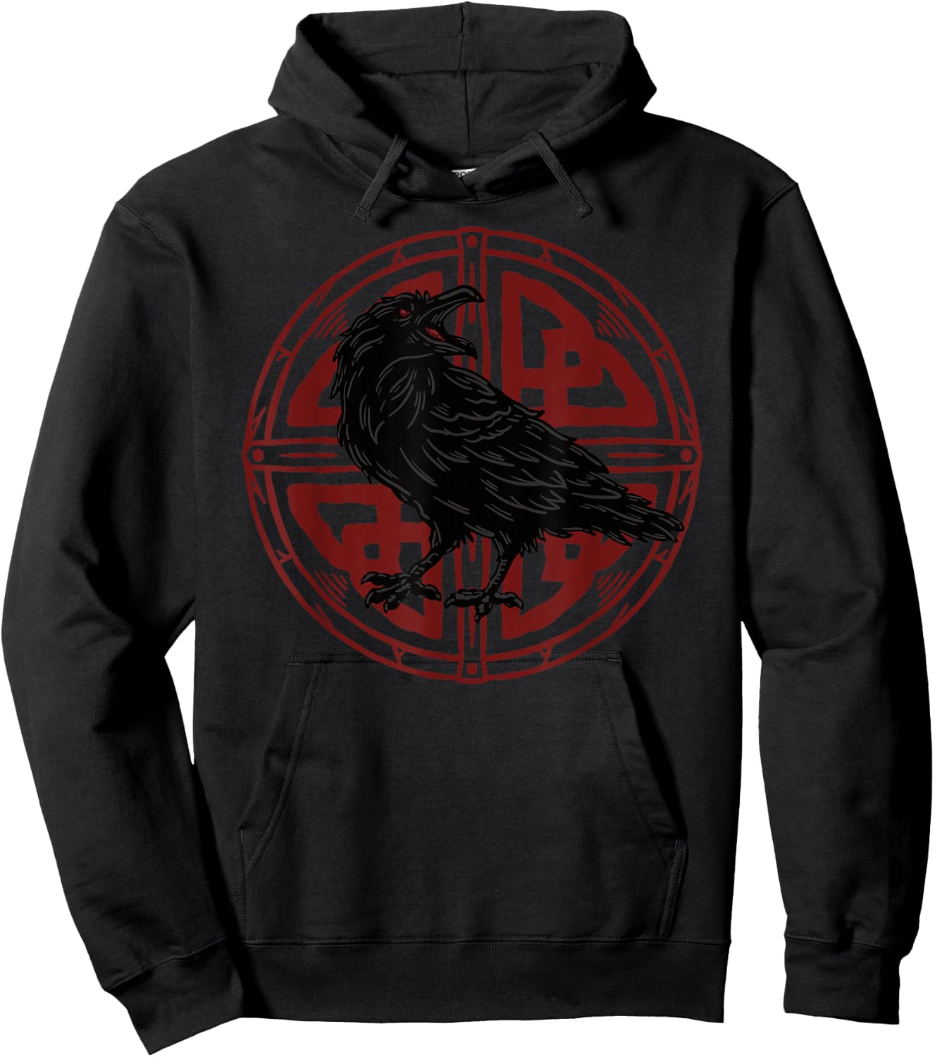 Crow Odin Raven Celtic Rune Viking Hoodie - Hoodie | Black