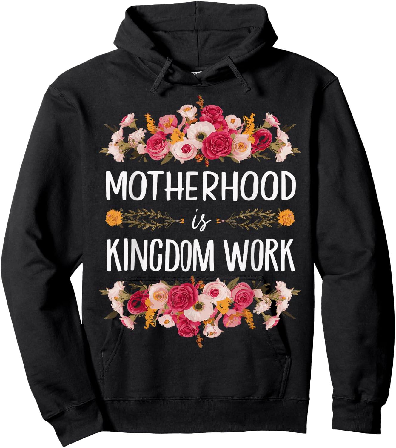 Motherhood Is Kingdom Work Hoodie - Hoodie | Black