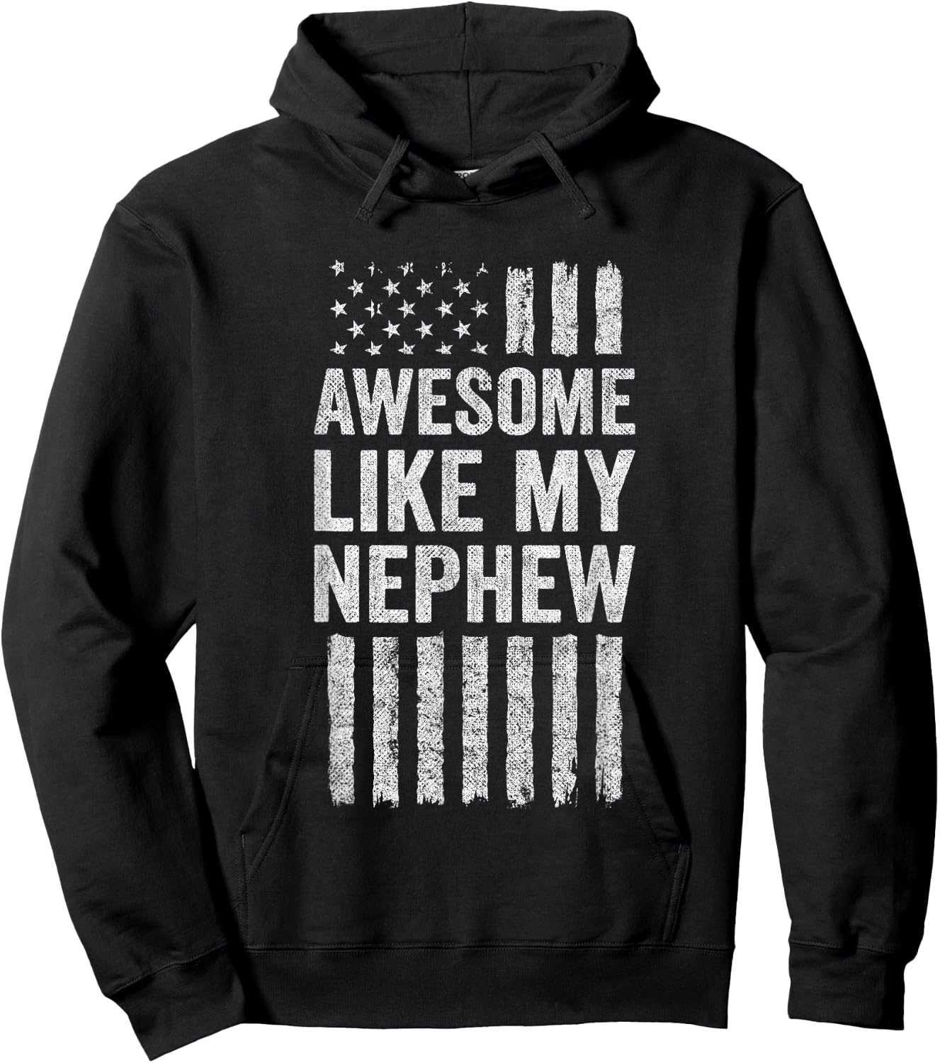 Awesome Like My Nephew - American Flag Proud Aunt Uncle Hoodie - Hoodie | Black