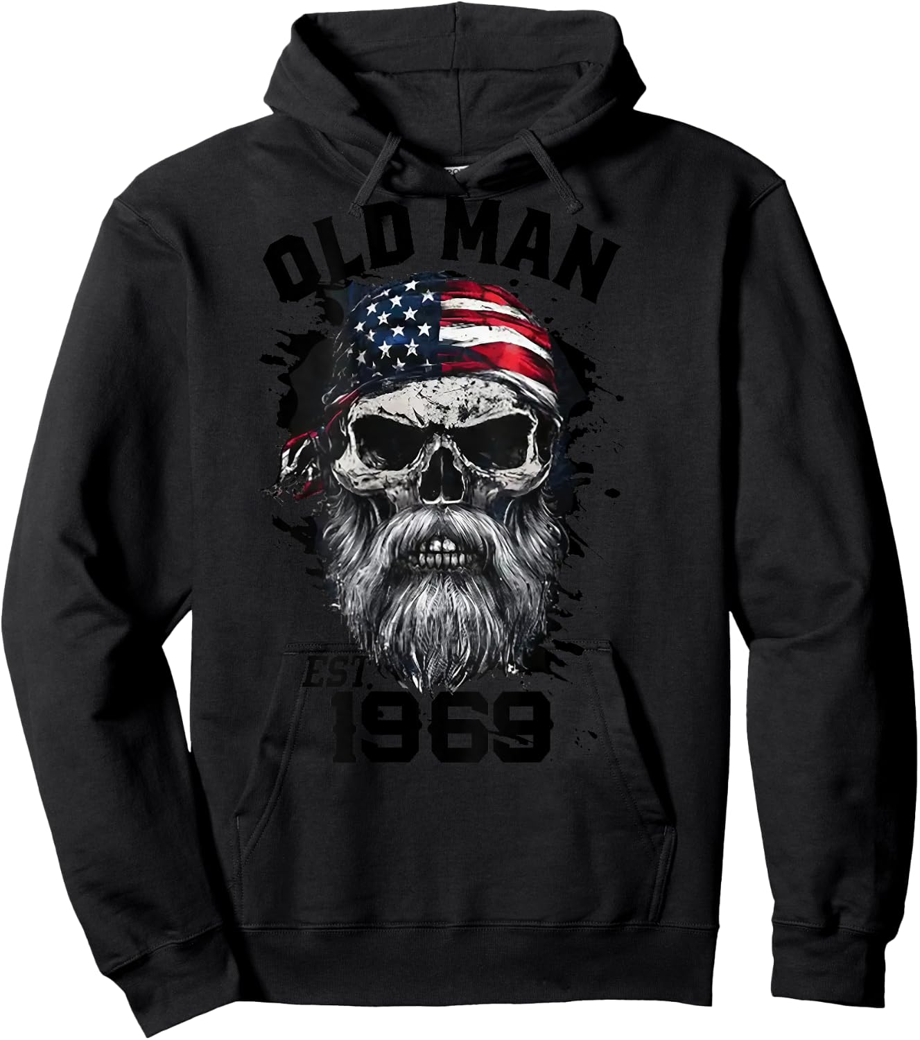 1969 Old Man (on back) Hoodie - Hoodie | Black