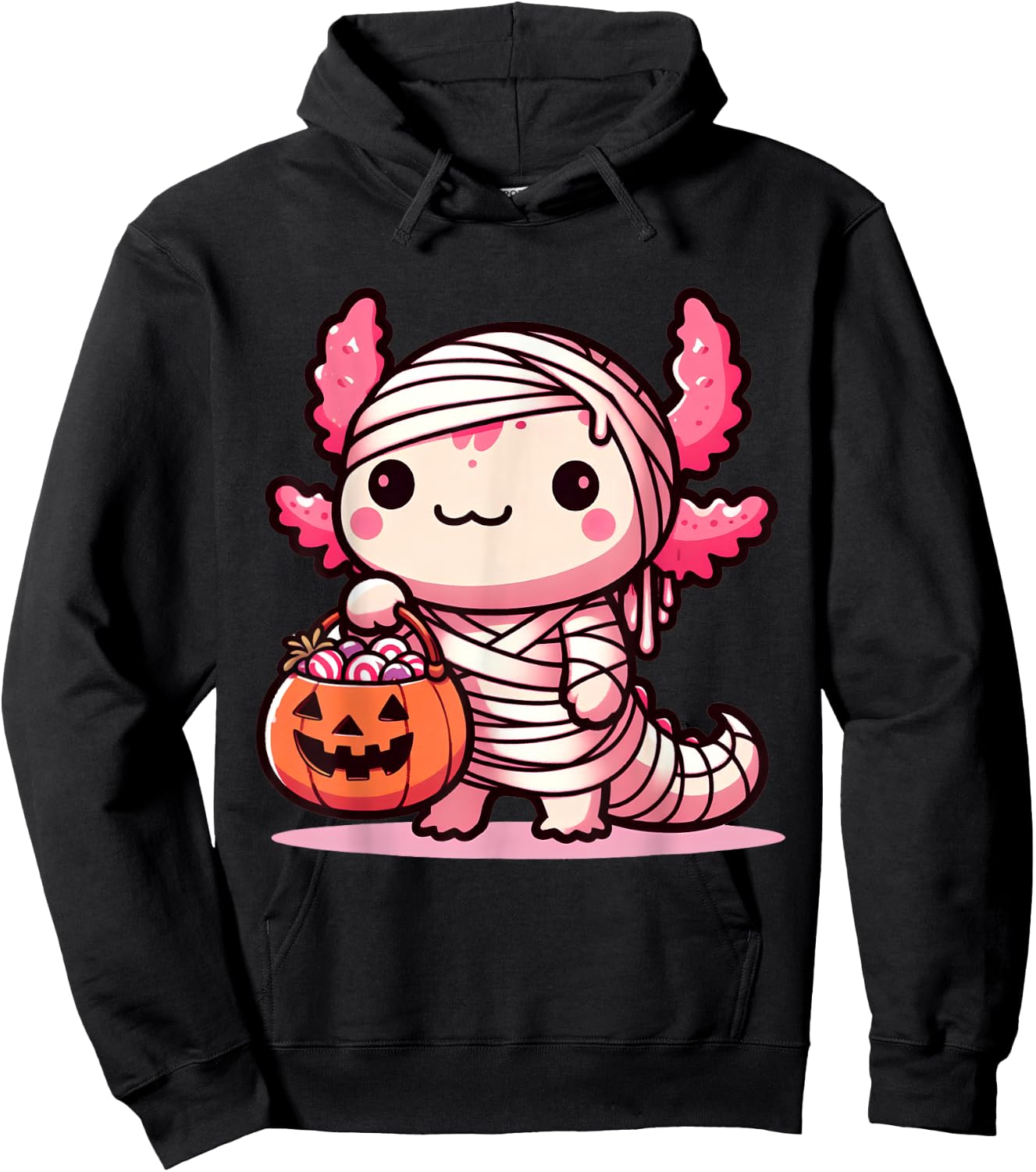 Cute Axolotl Halloween Costume Toddler Kids Boys & Girls Hoodie - Hoodie | Black