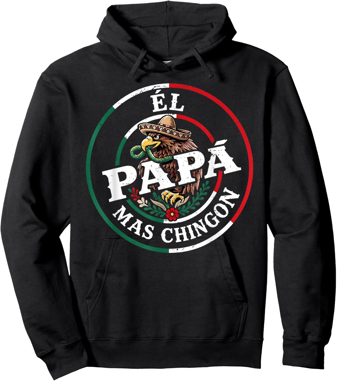 Fathers Day El Papa Mas Chingon Spanish Mexican Dad Men Hoodie - Hoodie | Black