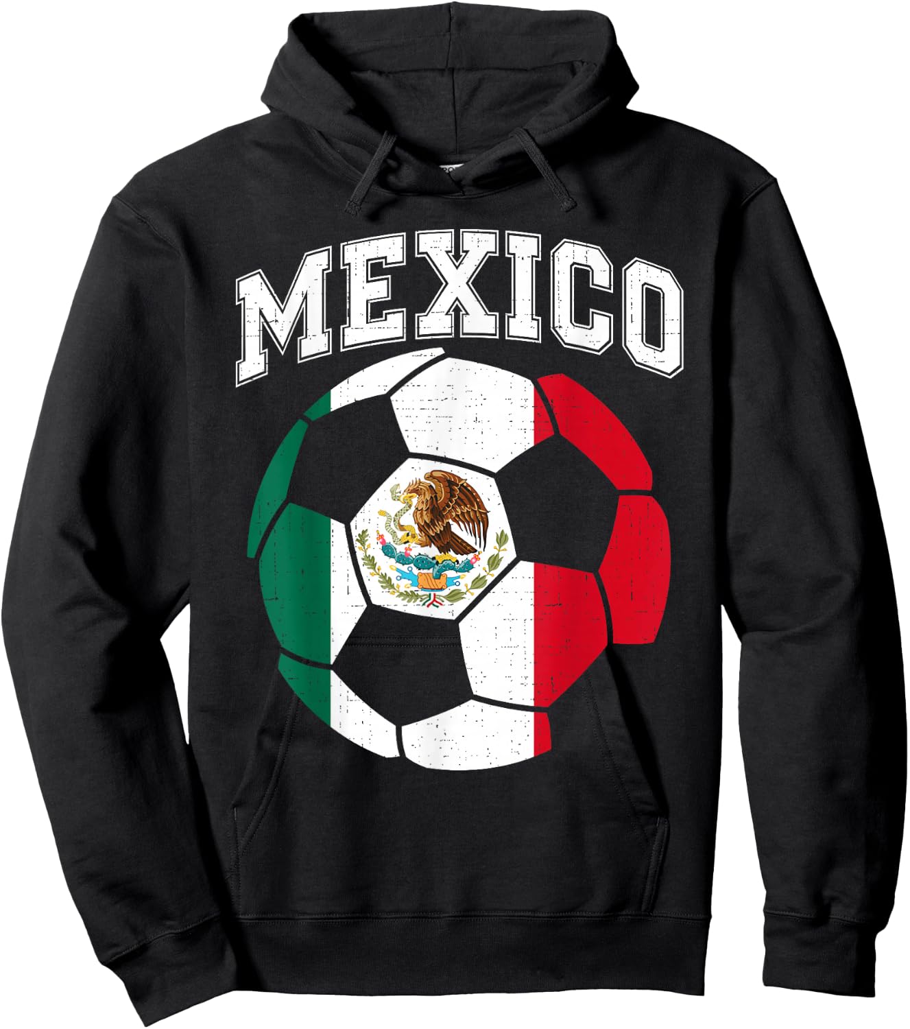 Mexico Mexican Flag Vintage Pride Men Women Kids Hoodie - Hoodie | Black