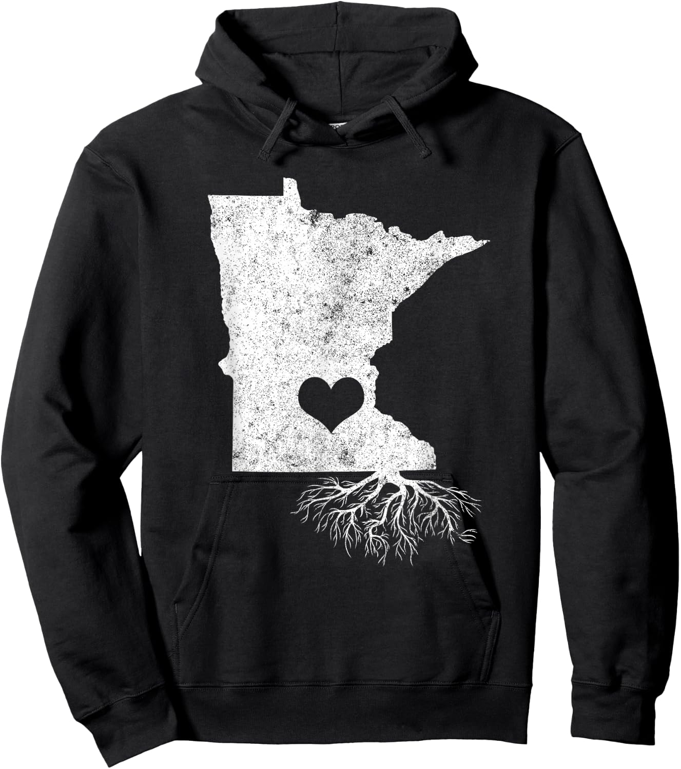Minnesota Roots Shirt: I Love Minnesota With Roots Hoodie - Hoodie | Black